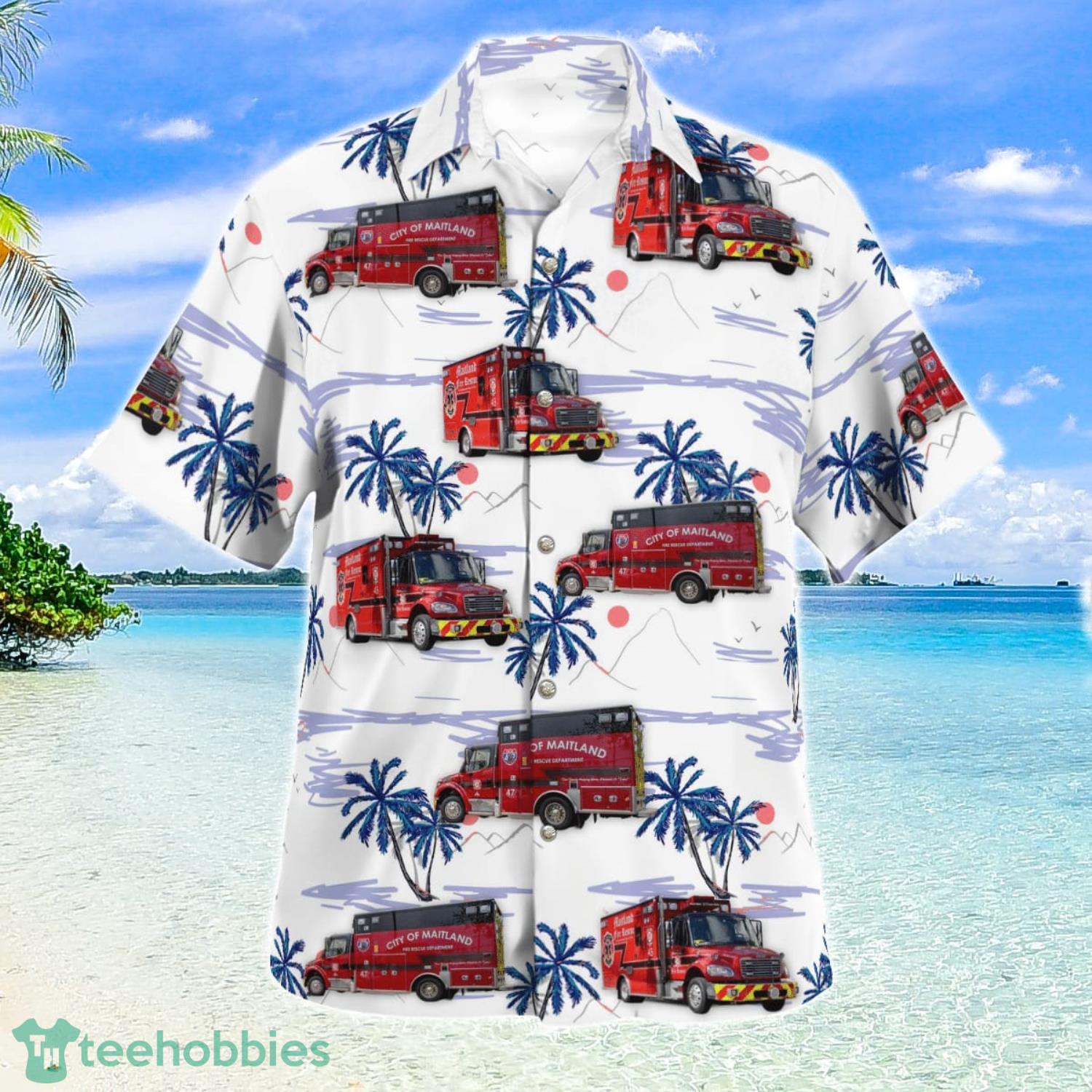 Maitland Fire Rescue Department Beach Lover Aloha Summer Gift Hawaiian Shirt image Maitland Fire Rescue Department Beach Lover Aloha Summer Gift Hawaiian Shirt Product Photo 2