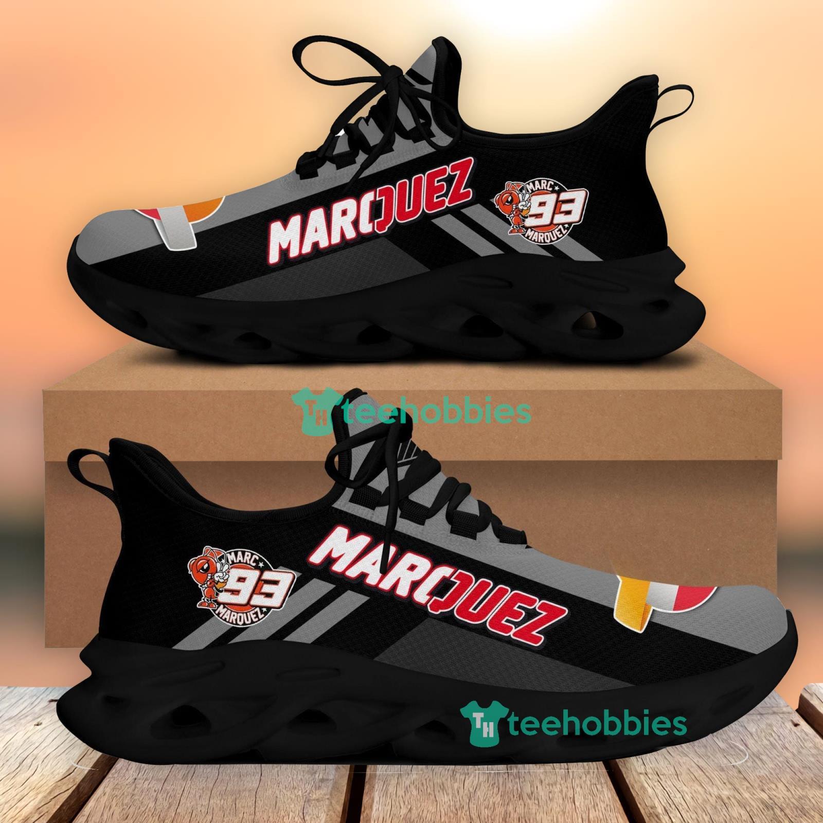 Marc Marquez Racing MotoGP Valencia Grey Striped Running Sneakers Men And Women Max Soul Shoes Product Photo 1 Marc Marquez Racing MotoGP Valencia Grey Striped Running Sneakers Men And Women Max Soul Shoes Product Photo 1