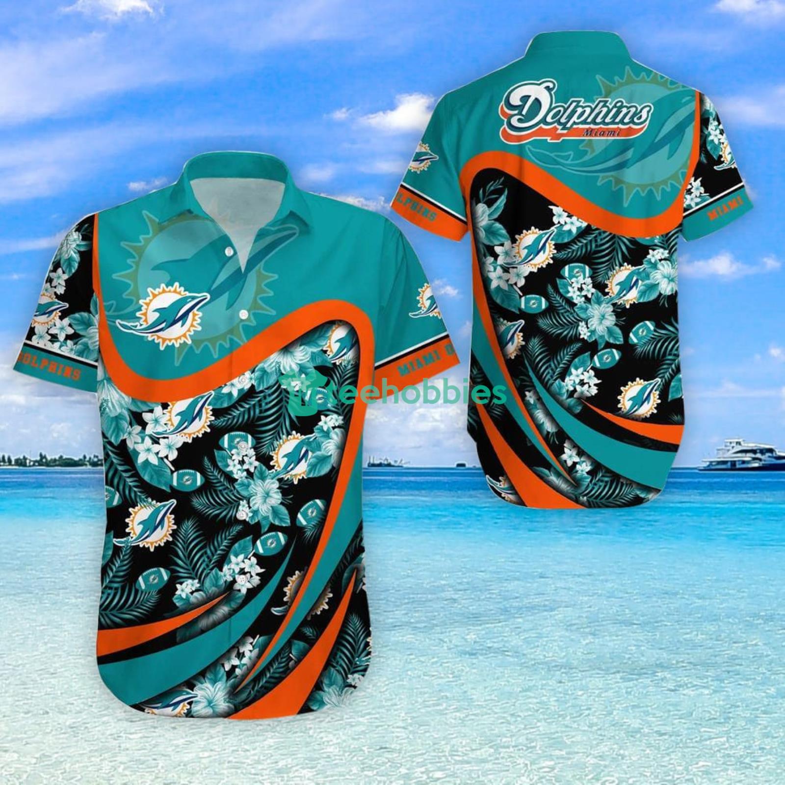 Miami Dolphins NFLTropical Flower Aloha Summer Gift Hawaiian Shirt Product Photo 1