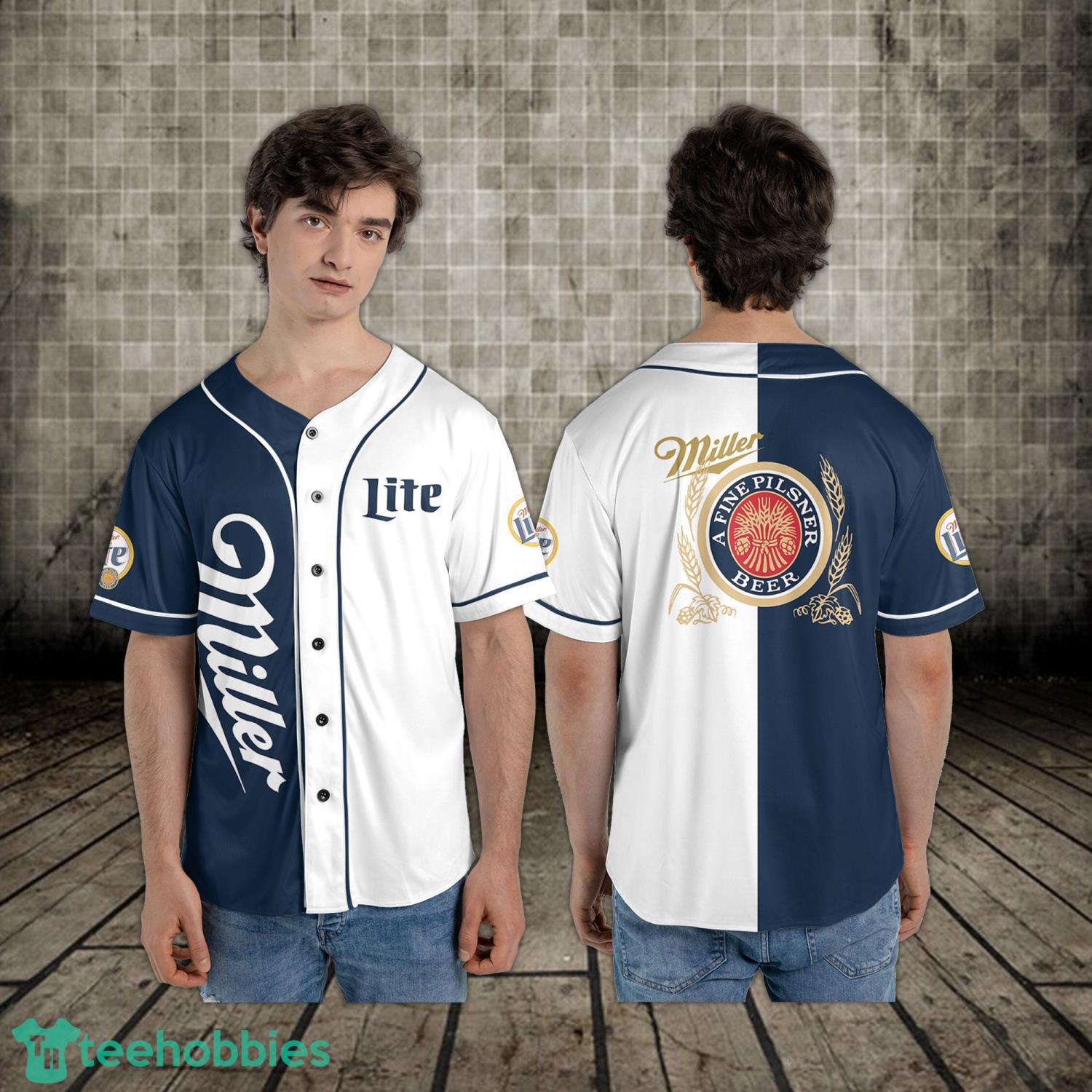 miller lite baseball tee