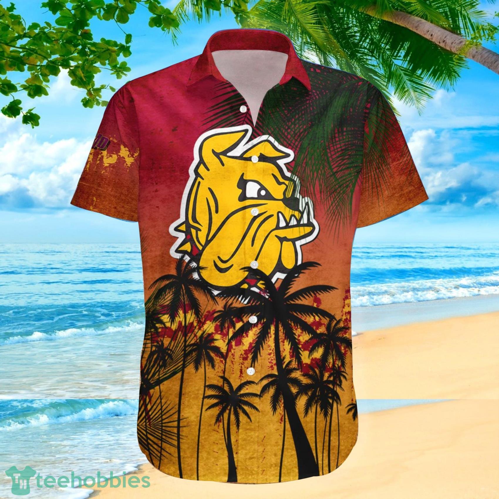 Minnesota-Duluth Bulldogs Coconut Tree Tropical Coconut Hawaiian Shirt Product Photo 2 Minnesota-Duluth Bulldogs Coconut Tree Tropical Coconut Hawaiian Shirt Product Photo 2