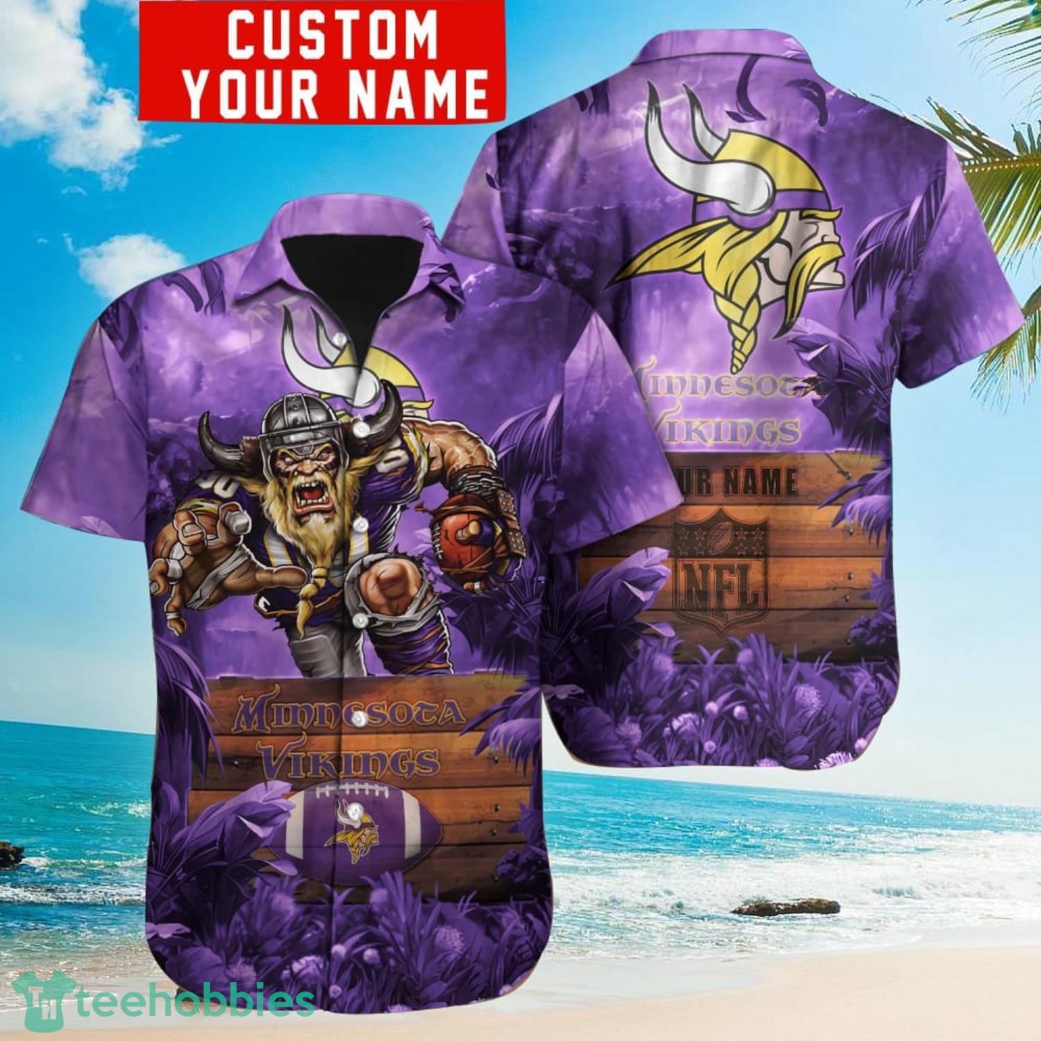 Minnesota Vikings NFL Custom Name Hawaiian Shirt Special Gift For