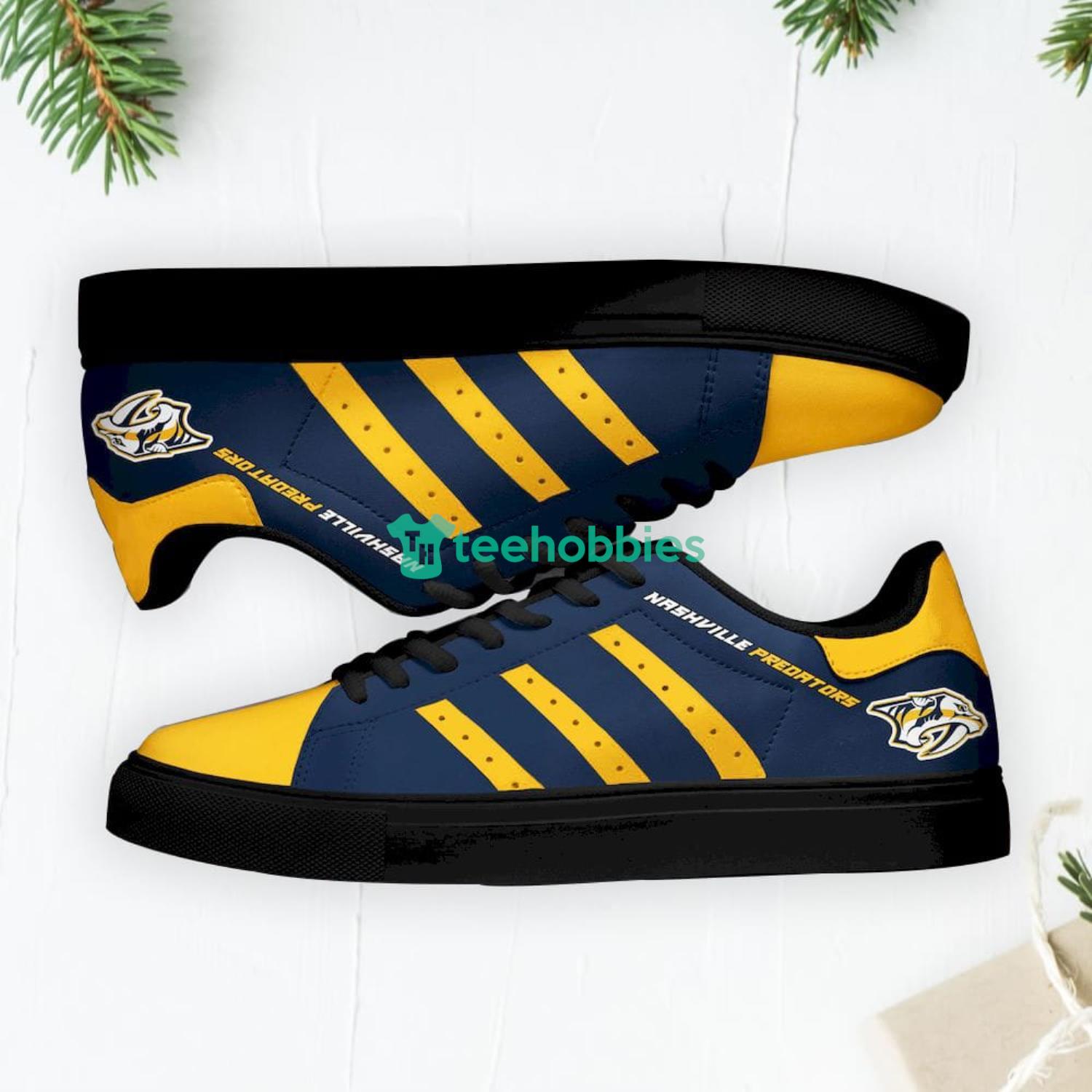 Nashville Predators Stan Smith Low Top Skate Shoes Sneakers For Fans Product Photo 1