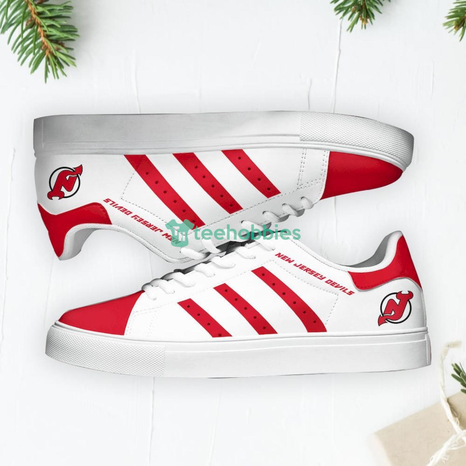 New Jersey Devils Stan Smith Low Top Skate Shoes Sneakers For Fans Product Photo 2