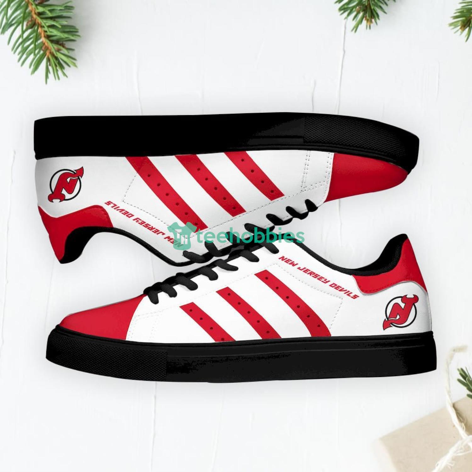 New Jersey Devils Stan Smith Low Top Skate Shoes Sneakers For Fans Product Photo 1