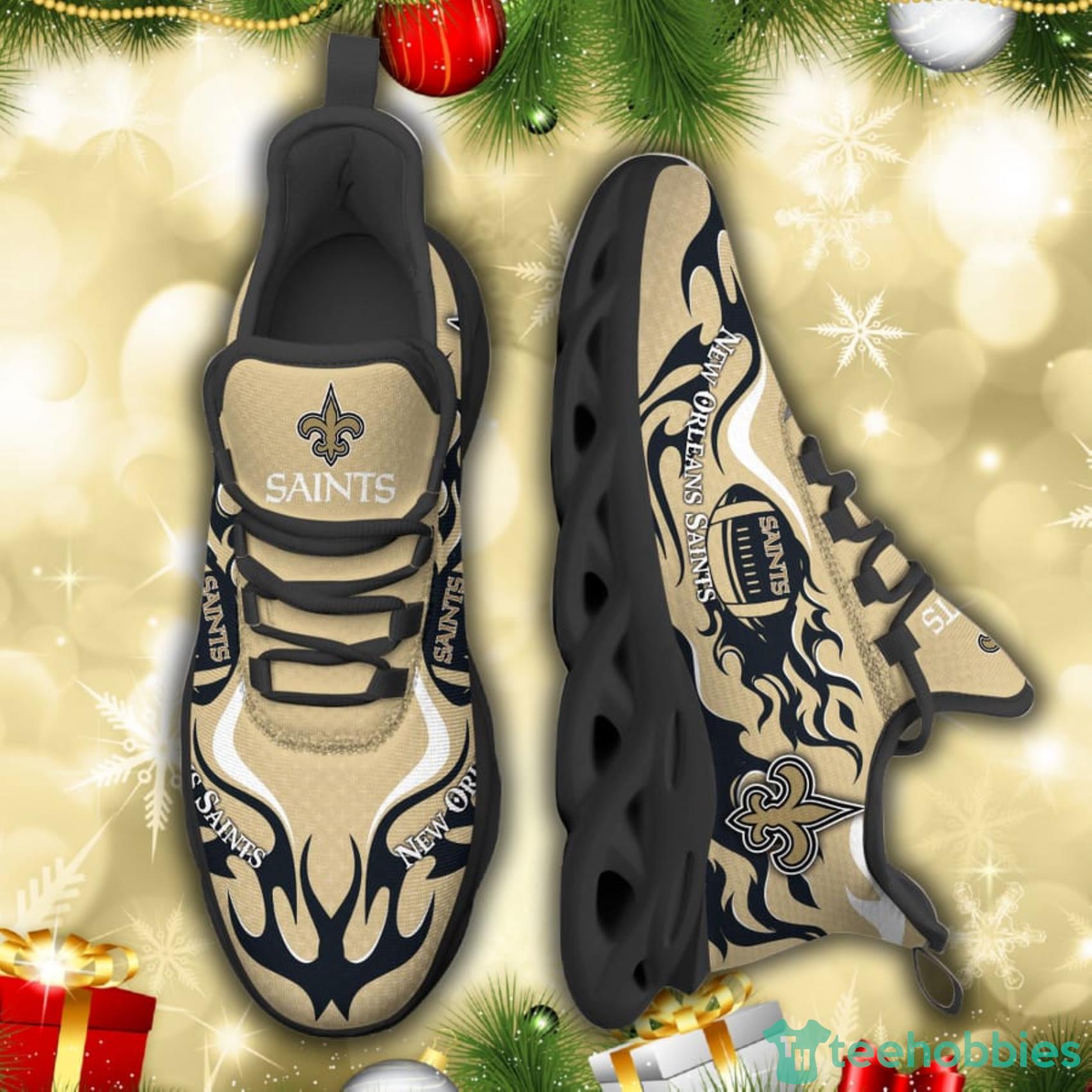 New Orleans Saints NFL Fire Ball AOP Print Max Soul Shoes Gift For Fans Product Photo 3