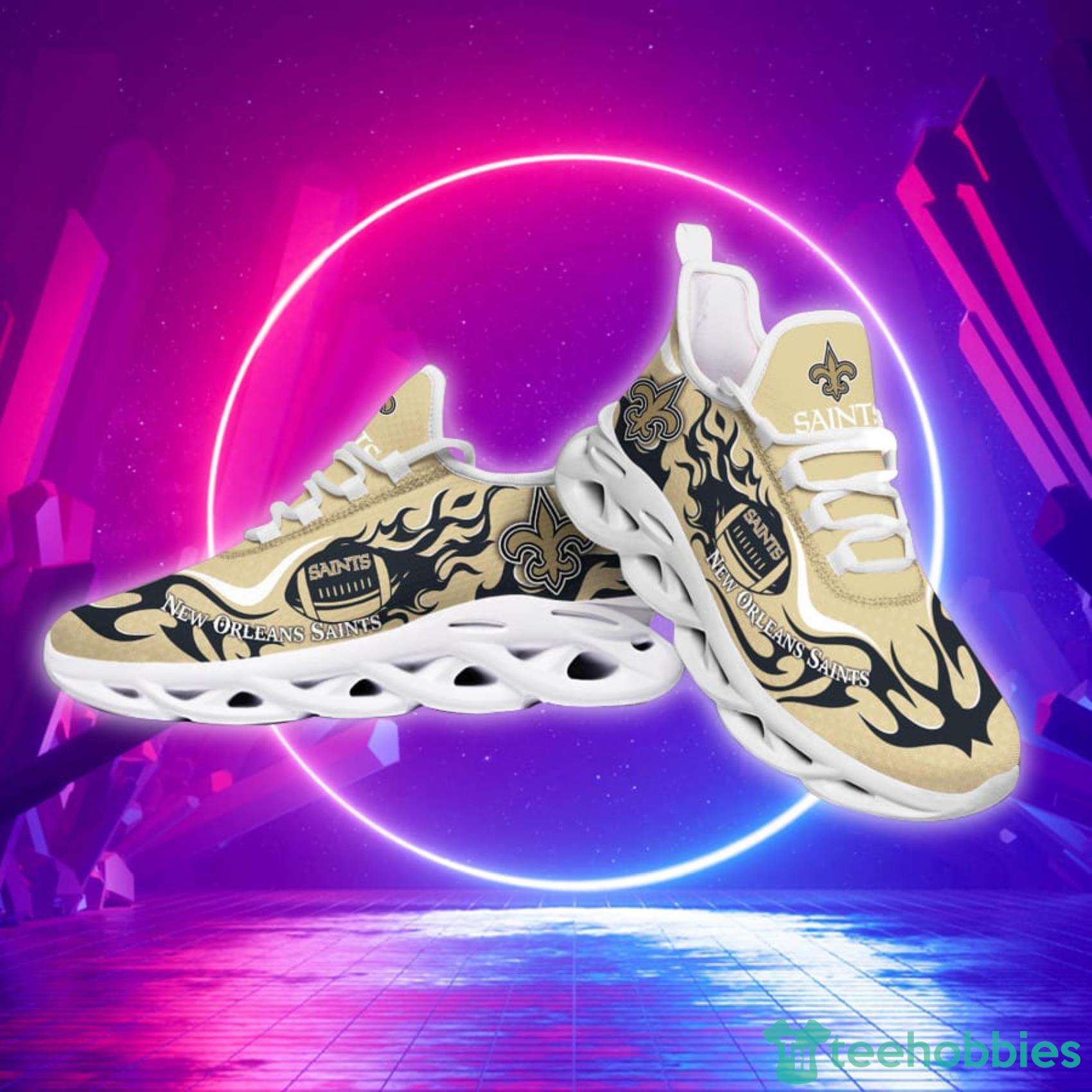 New Orleans Saints NFL Fire Ball AOP Print Max Soul Shoes Gift For Fans Product Photo 4