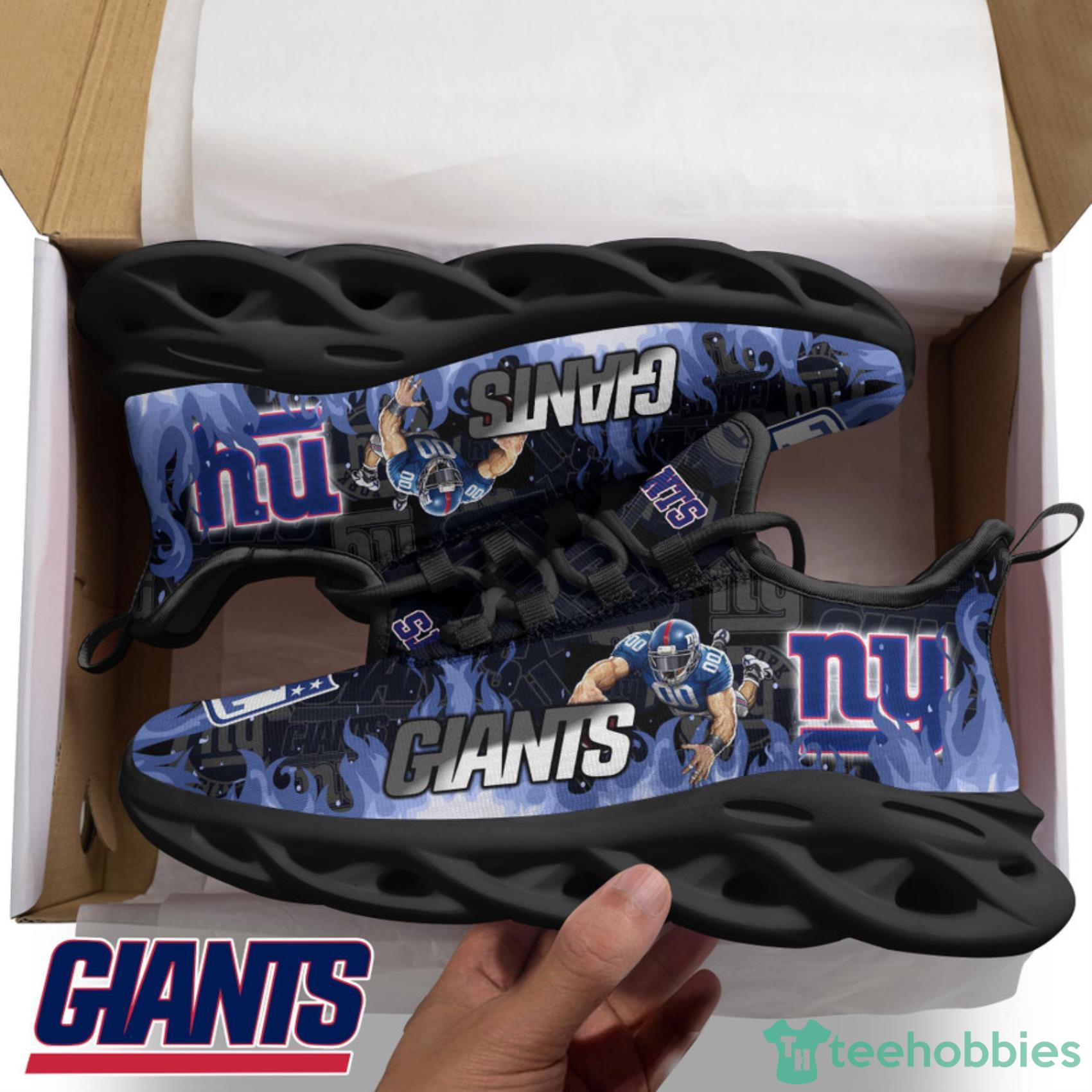 New York Giants NFL Fire Flame And Mascot Print Max Soul Shoes For Men Women Product Photo 2