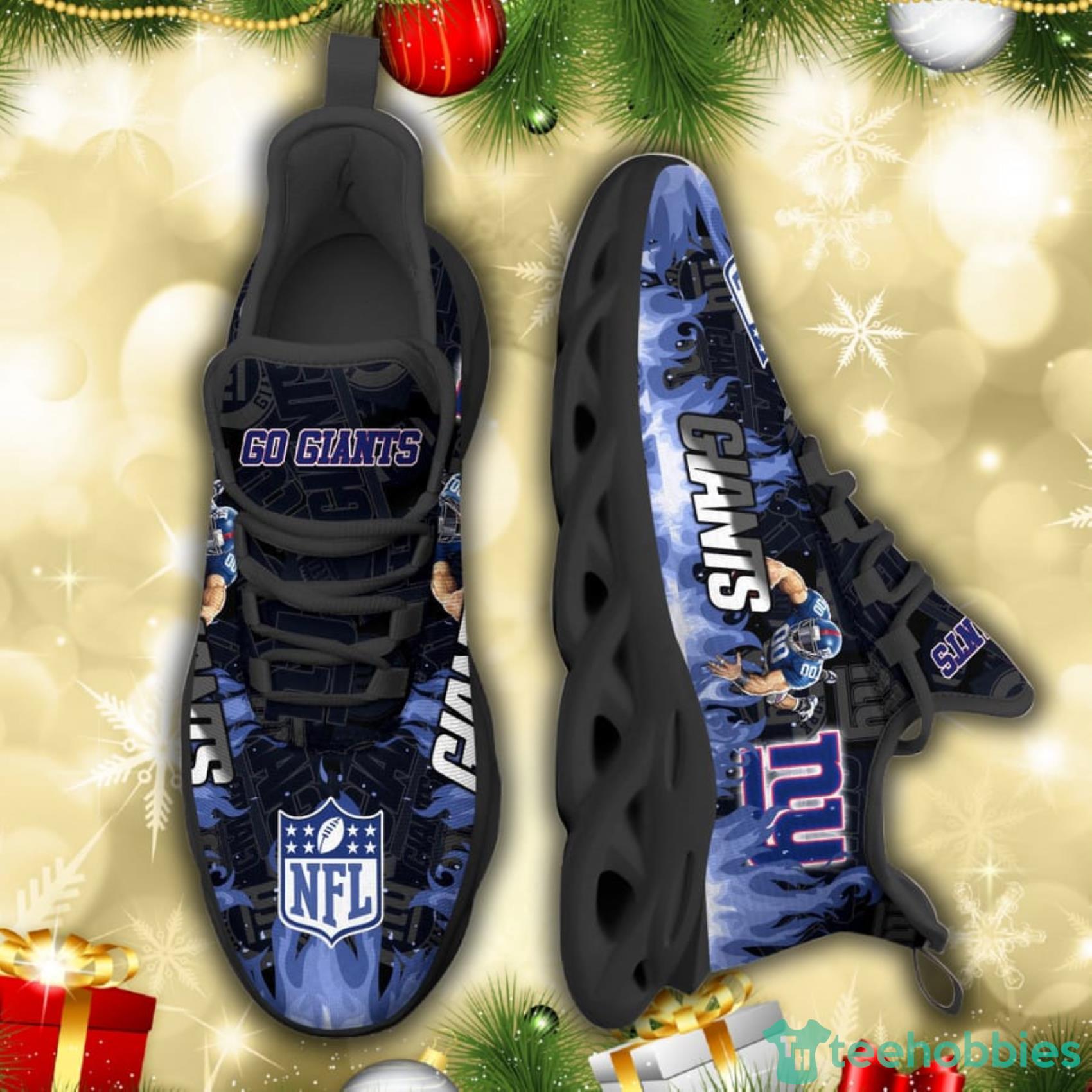New York Giants NFL Fire Flame And Mascot Print Max Soul Shoes For Men Women Product Photo 3
