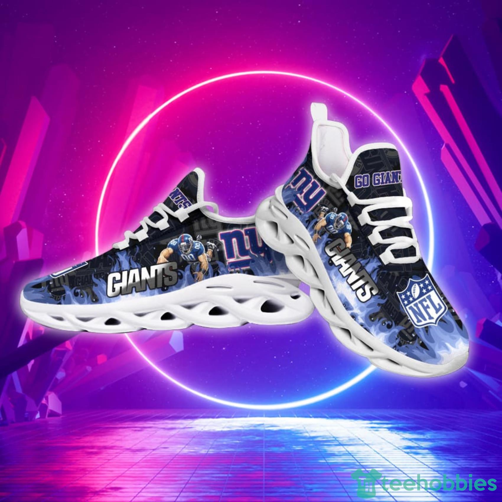 New York Giants NFL Fire Flame And Mascot Print Max Soul Shoes For Men Women Product Photo 4