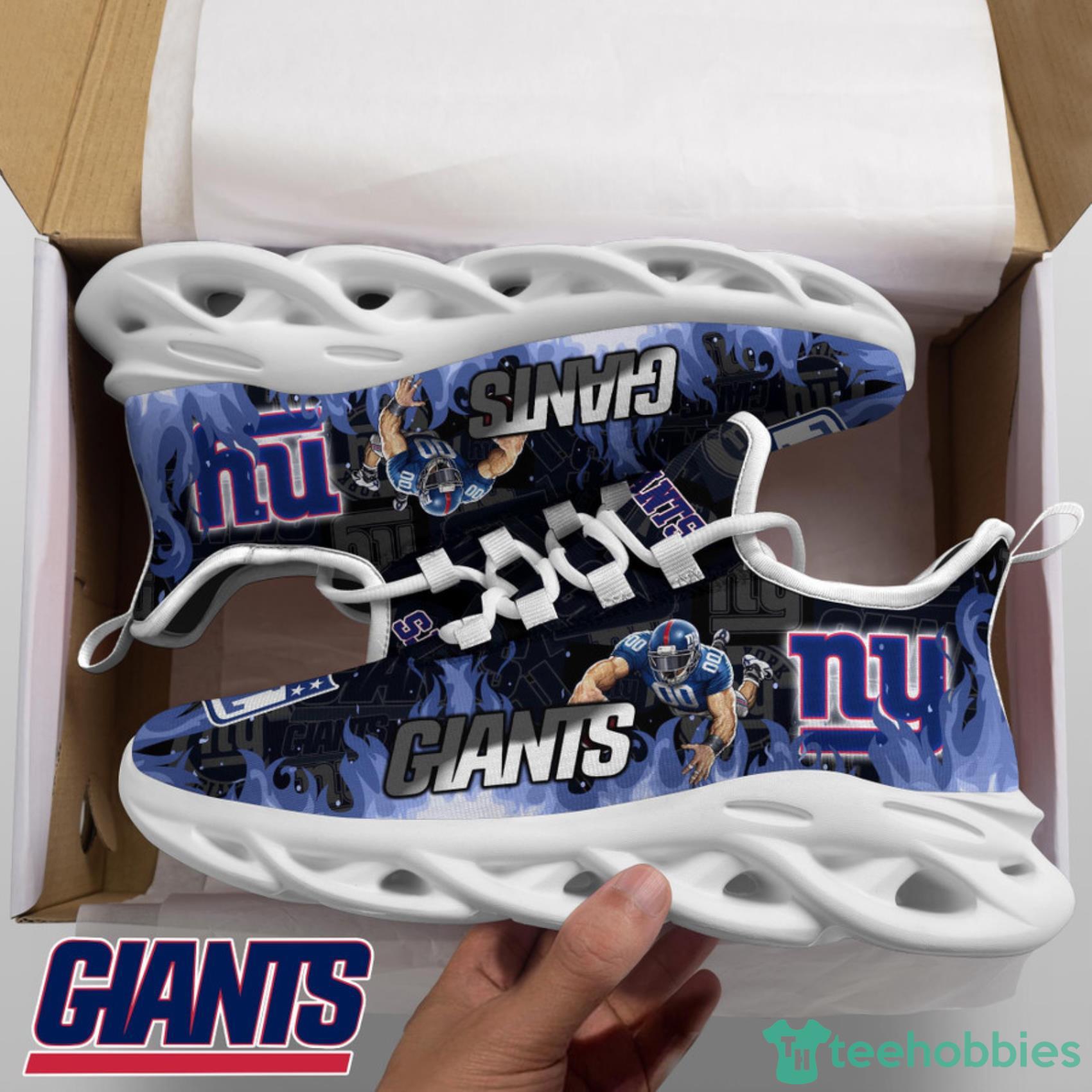 New York Giants NFL Fire Flame And Mascot Print Max Soul Shoes For Men Women Product Photo 5
