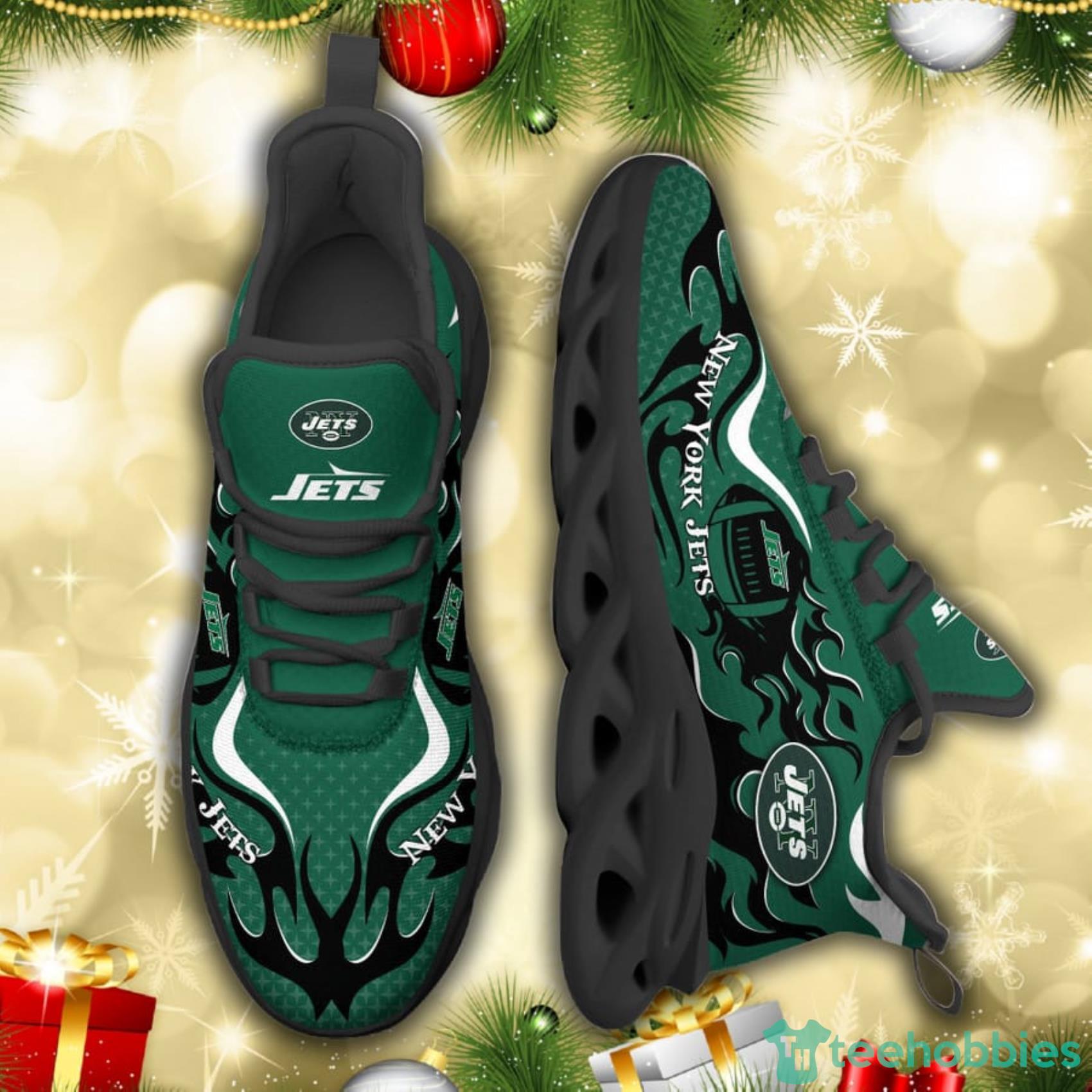 New York Jets NFL Fire Ball AOP Print Max Soul Shoes Gift For Fans Product Photo 3