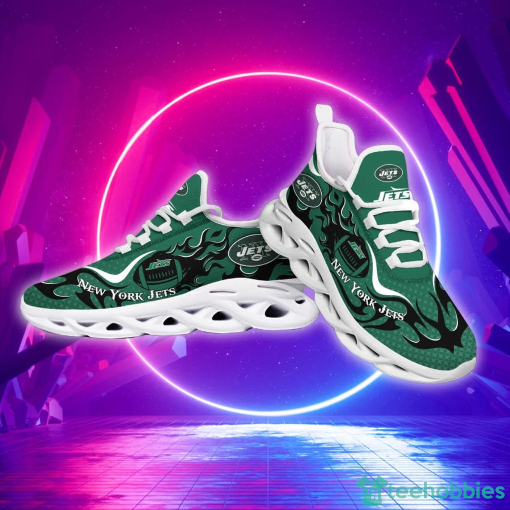 New York Jets NFL Fire Ball AOP Print Max Soul Shoes Gift For Fans Product Photo 4