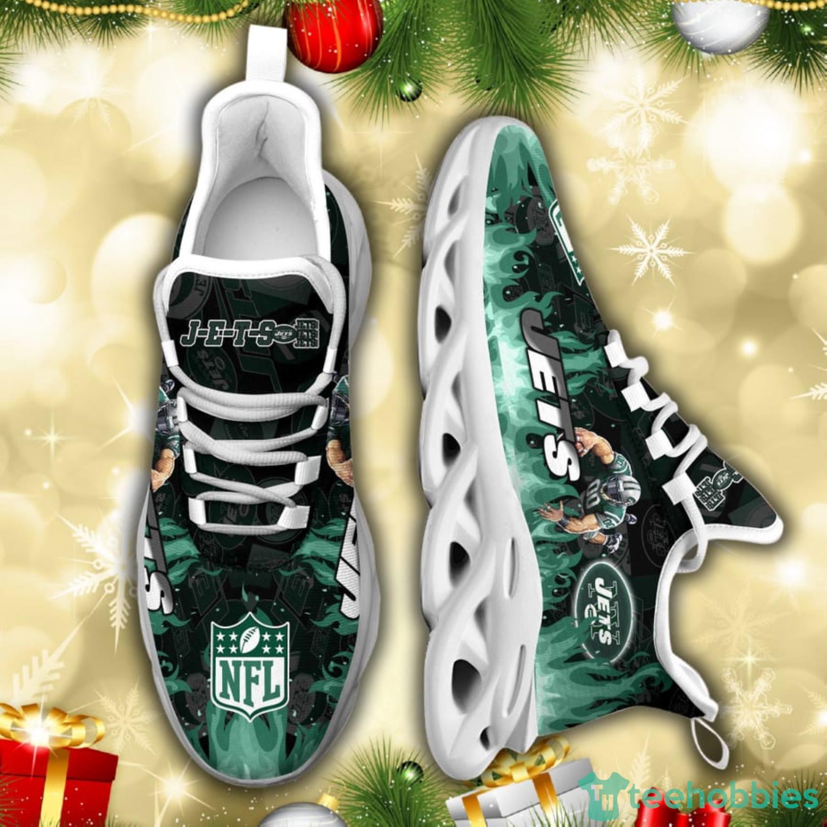 New York Jets NFL Fire Flame And Mascot Print Max Soul Shoes For Men Women Product Photo 6