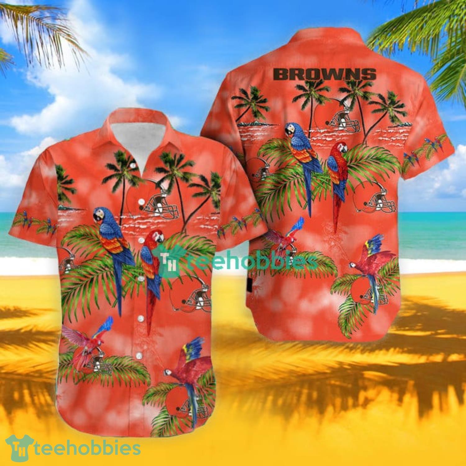 NFL Cleveland Browns Hawaiian Shirt Short Cool Like - Trendy Aloha