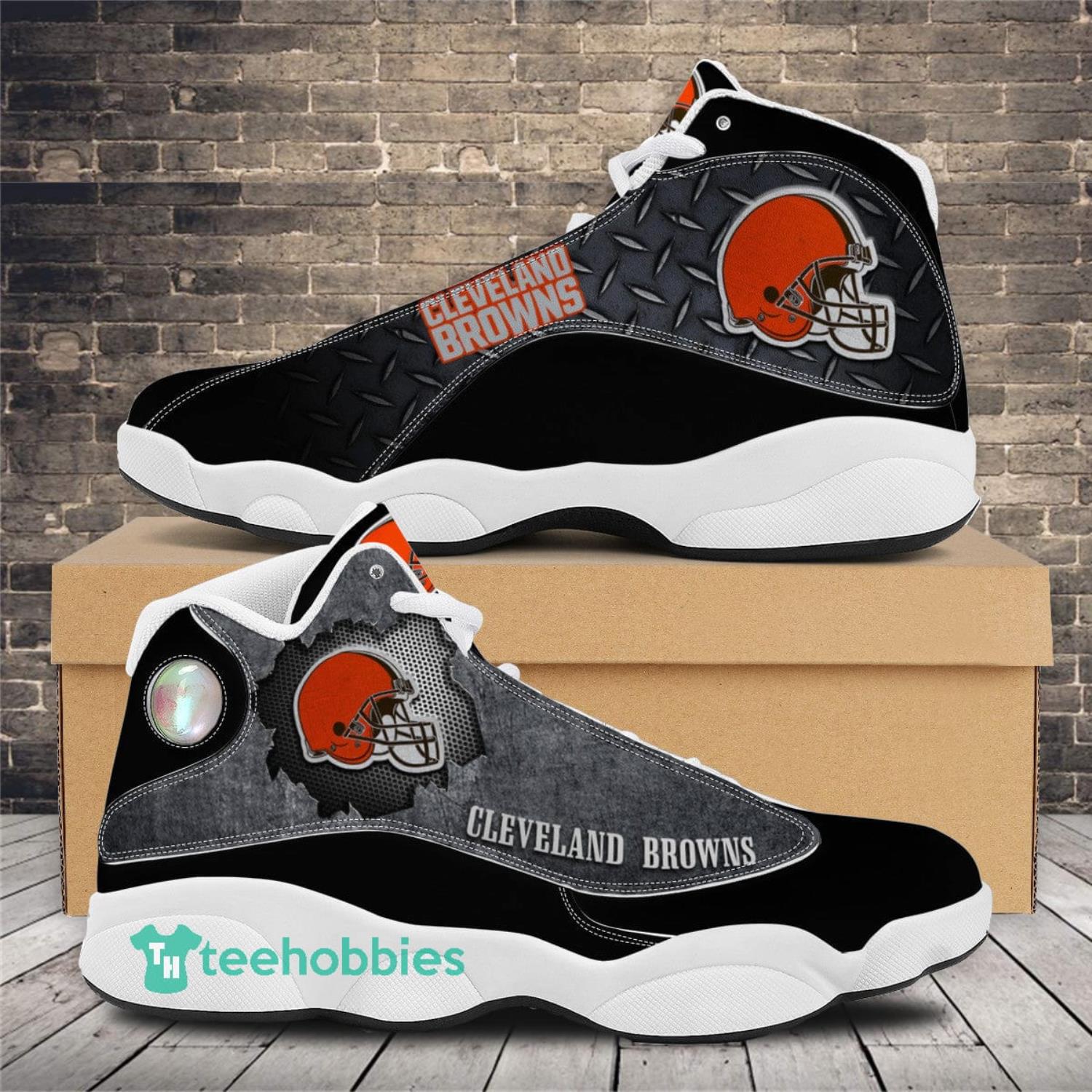 NFL Cleveland Browns Sport Team Basketball Sneakers Air Jordan 13 Shoes For Fans Product Photo 1 NFL Cleveland Browns Sport Team Basketball Sneakers Air Jordan 13 Shoes For Fans Product Photo 1