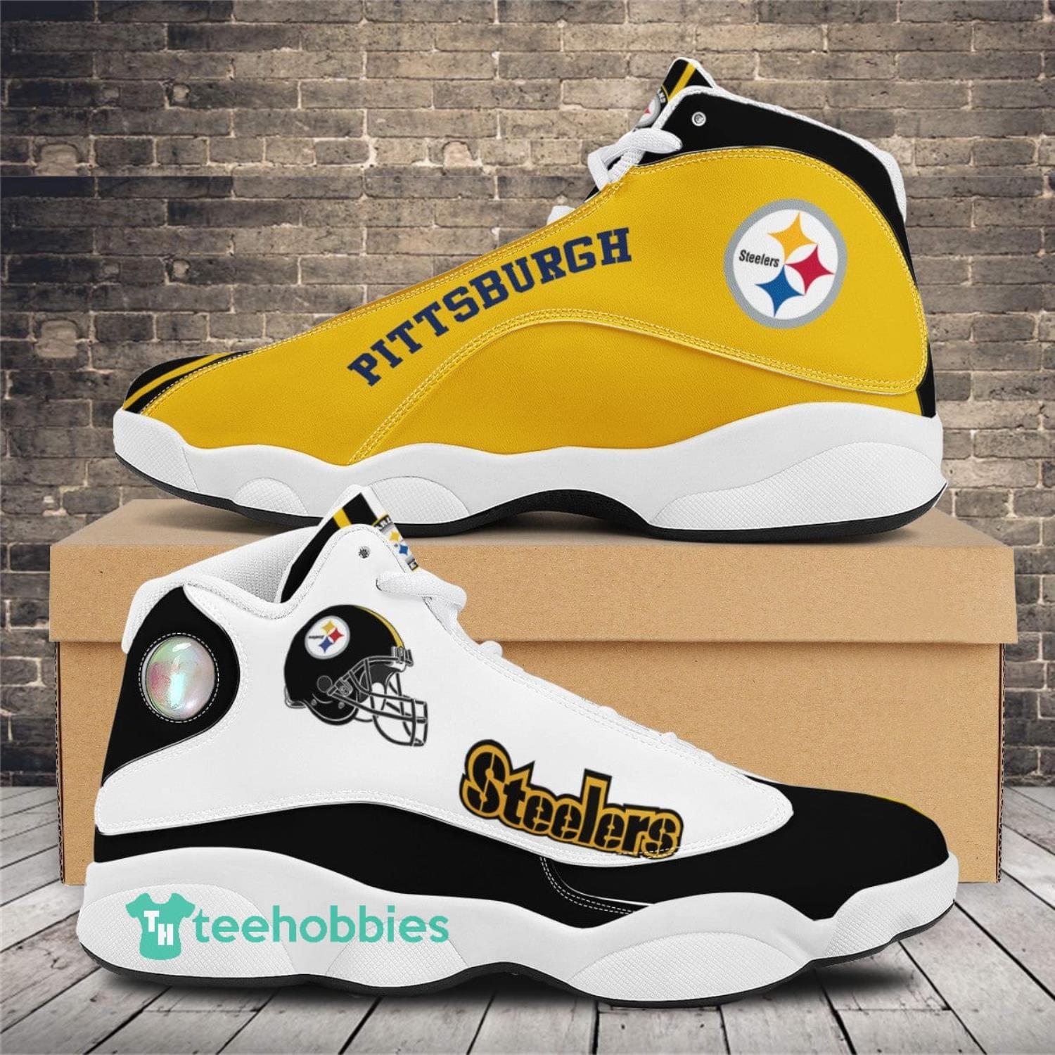 NFL Pittsburgh Steelers Sport Team Basketball Sneakers Men And Women Air Jordan 13 Shoes Product Photo 1