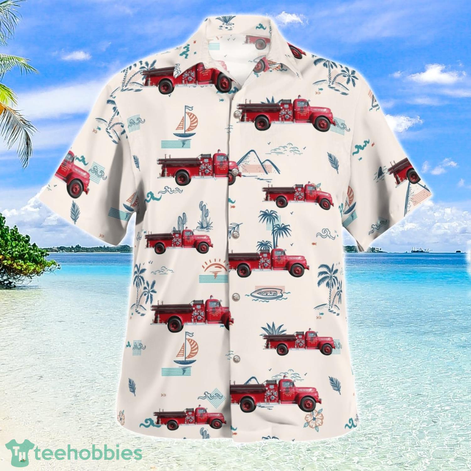 Nicholasville Kentucky Nicholasville Fire Department Summer Gift Aloha Hawaiian Shirt image Nicholasville Kentucky Nicholasville Fire Department Summer Gift Aloha Hawaiian Shirt Product Photo 2