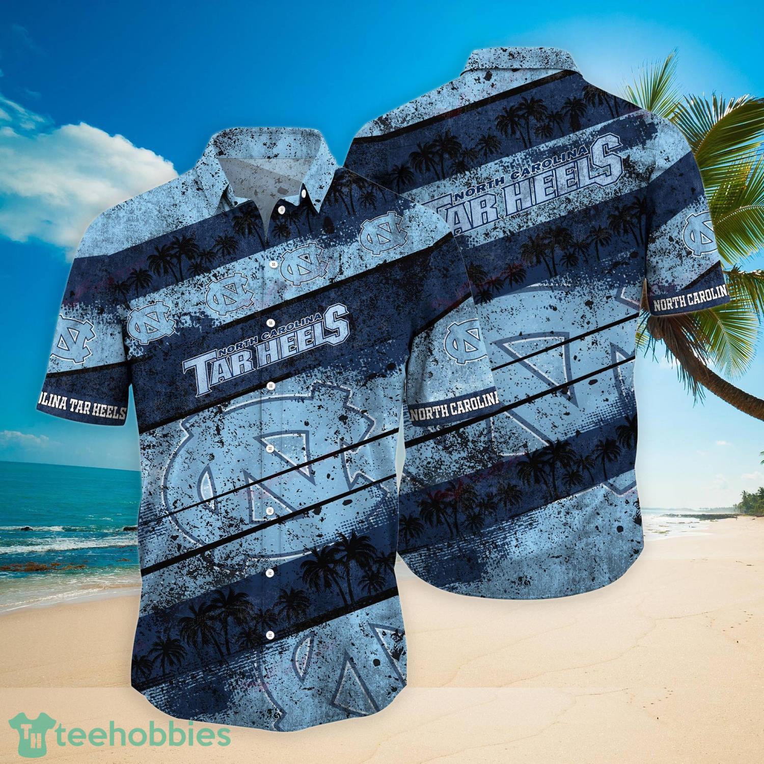 North Carolina Tar Heels NCAA Coconut Pattern 3D Hawaiian Shirt Product Photo 1