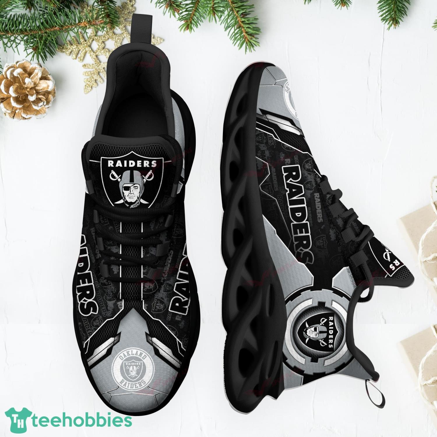 Oakland Raiders NFL Max Soul Shoes Running Sneakers Gift For Fans image Oakland Raiders NFL Max Soul Shoes Running Sneakers Gift For Fans Product Photo 2