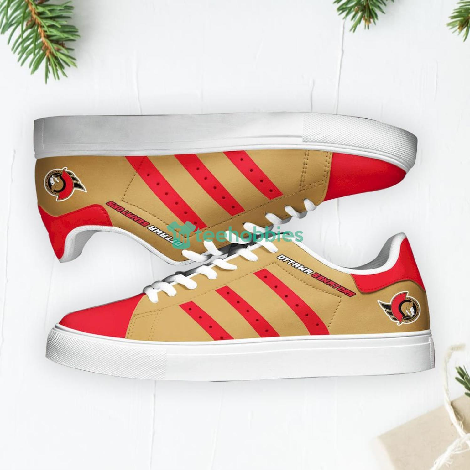 Ottawa Senators Stan Smith Low Top Skate Shoes Sneakers For Fans Product Photo 2