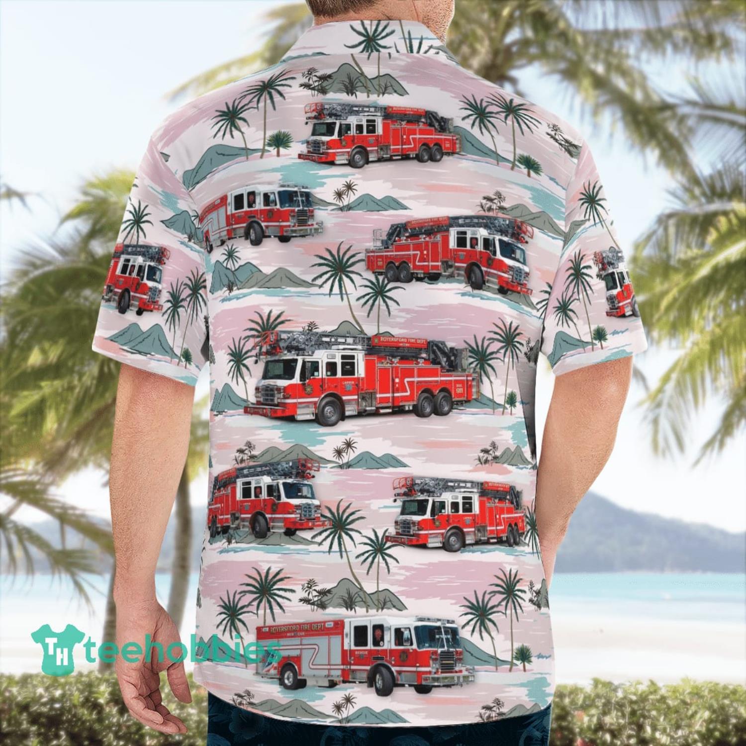 Pennsylvania Royersford Fire Department Summer Beach Aloha Hawaiian Shirt Product Photo 2 Pennsylvania Royersford Fire Department Summer Beach Aloha Hawaiian Shirt Product Photo 2