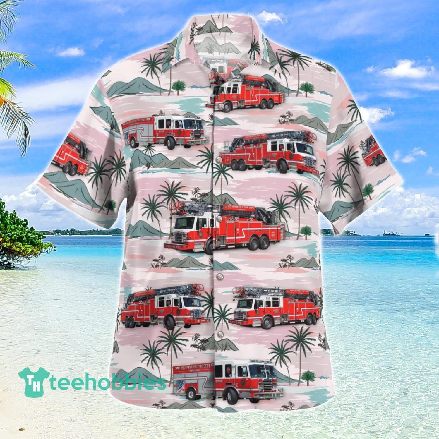 Pennsylvania Royersford Fire Department Summer Beach Aloha Hawaiian Shirt image Pennsylvania Royersford Fire Department Summer Beach Aloha Hawaiian Shirt Product Photo 3
