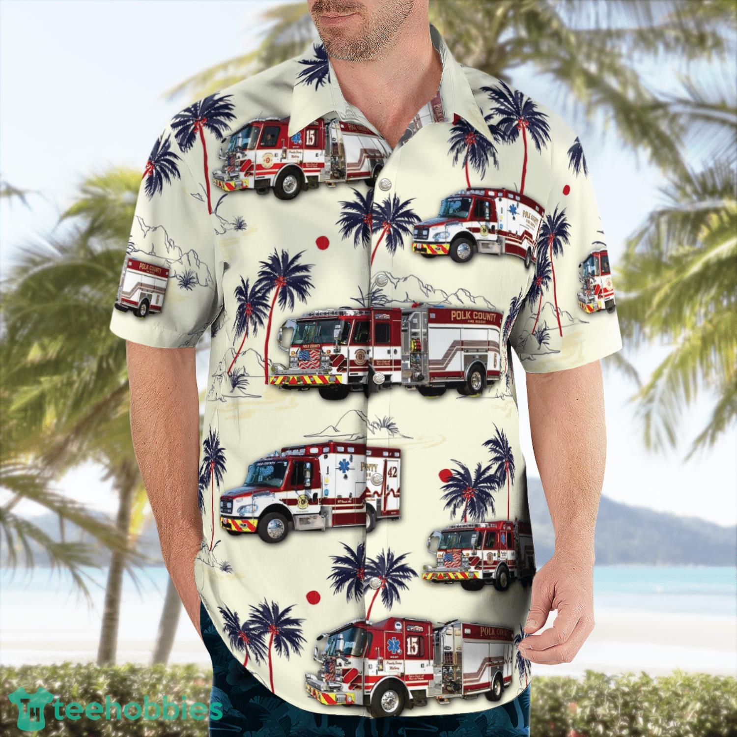 Polk County Fire Rescue Summer Gift Aloha Hawaiian Shirt Product Photo 3 Polk County Fire Rescue Summer Gift Aloha Hawaiian Shirt Product Photo 3