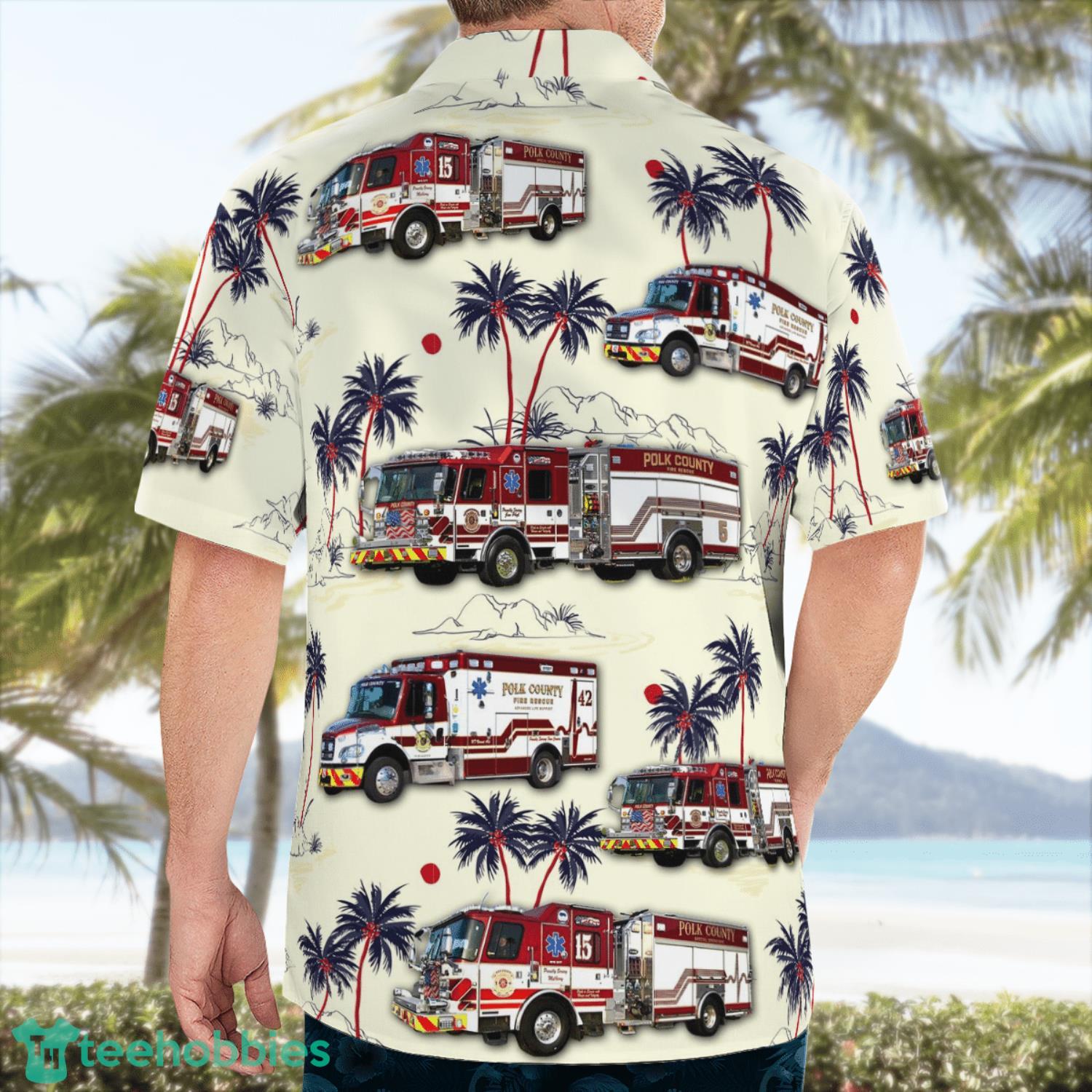 Polk County Fire Rescue Summer Gift Aloha Hawaiian Shirt Product Photo 4 Polk County Fire Rescue Summer Gift Aloha Hawaiian Shirt Product Photo 4