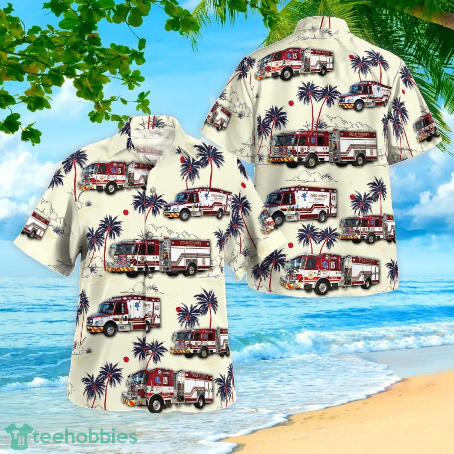 Polk County Fire Rescue Summer Gift Aloha Hawaiian Shirt Product Photo 1 Polk County Fire Rescue Summer Gift Aloha Hawaiian Shirt Product Photo 1