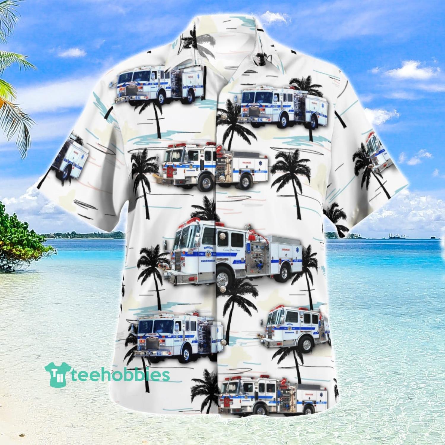 Rancho Cucamonga Fire District Aloha Summer Beach Gift Hawaiian Shirt image Rancho Cucamonga Fire District Aloha Summer Beach Gift Hawaiian Shirt Product Photo 2