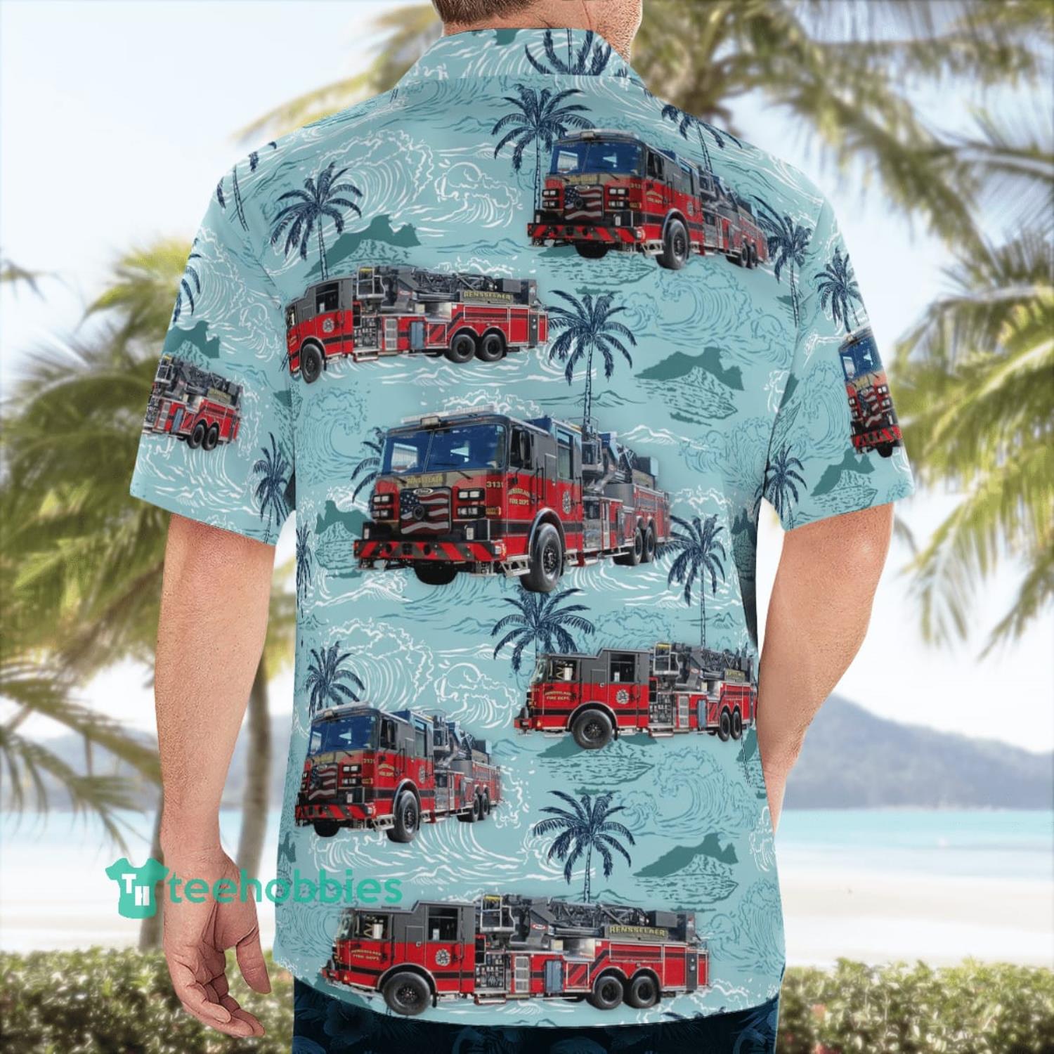 Rensselaer Fire Department Indiana Aloha Summer Beach Gift Hawaiian Shirt Product Photo 2 Rensselaer Fire Department Indiana Aloha Summer Beach Gift Hawaiian Shirt Product Photo 2