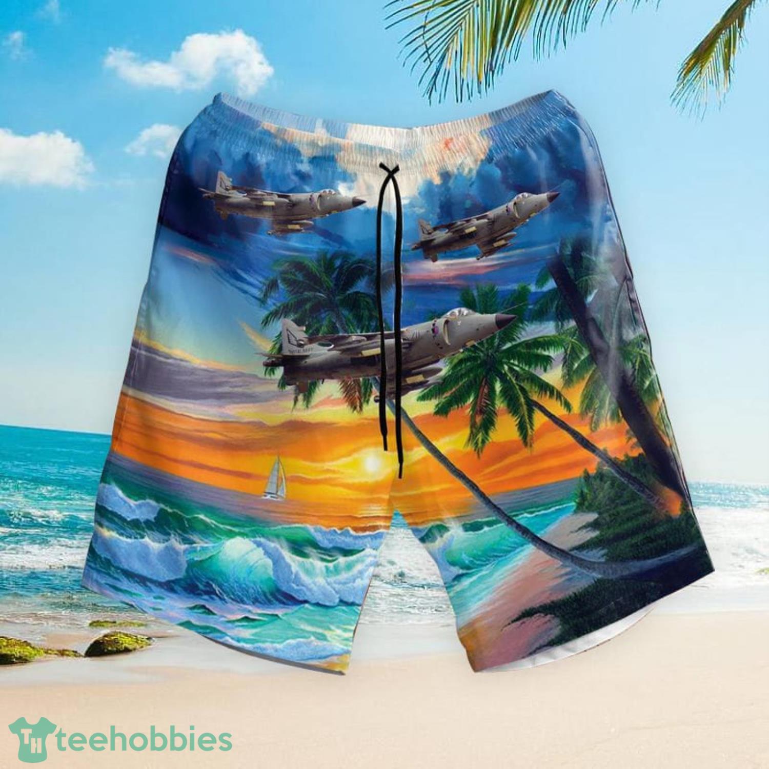 Firebirds & Palm Trees Board Shorts by SEC. 119