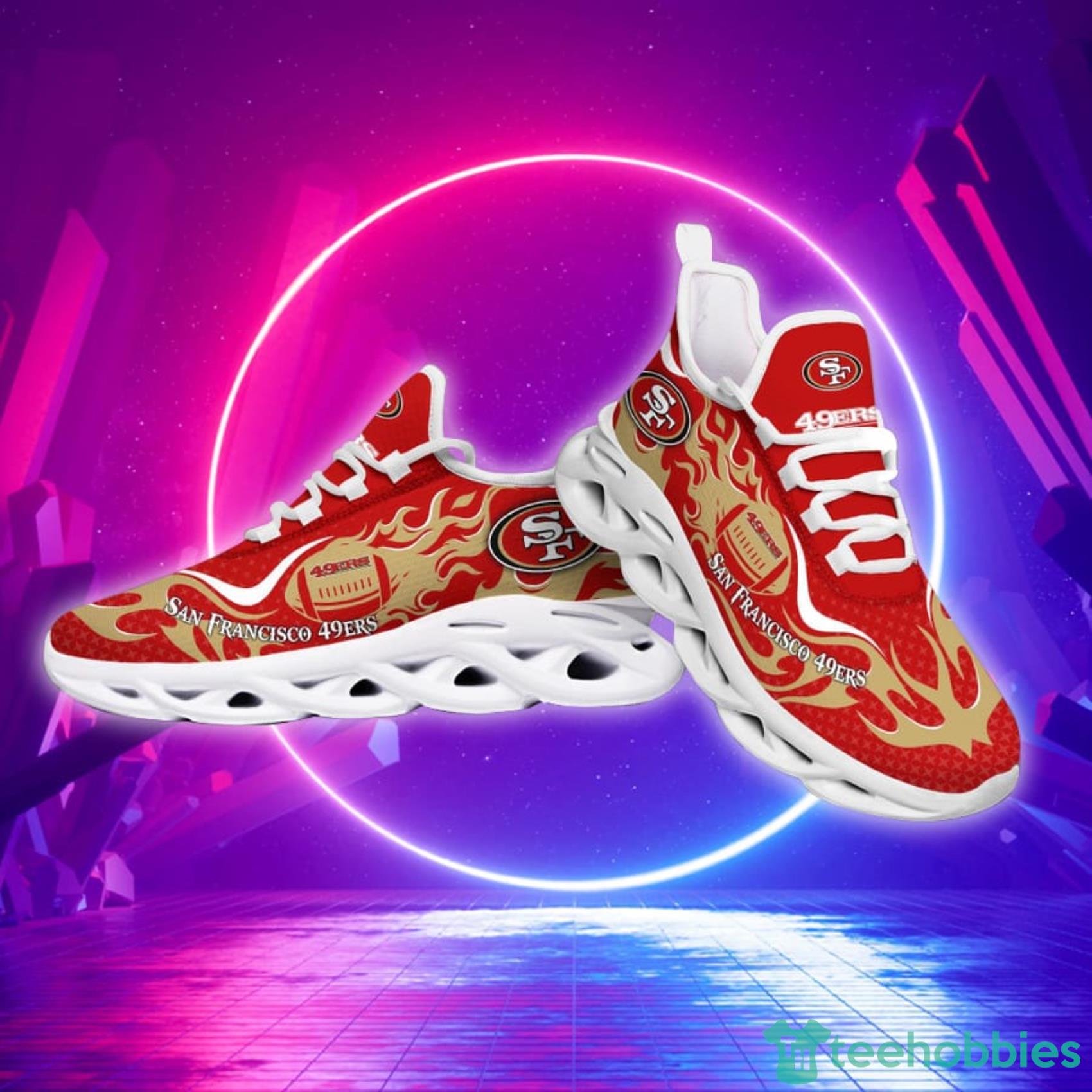 San Francisco 49ers NFL Fire Ball AOP Print Max Soul Shoes Gift For Fans Product Photo 4