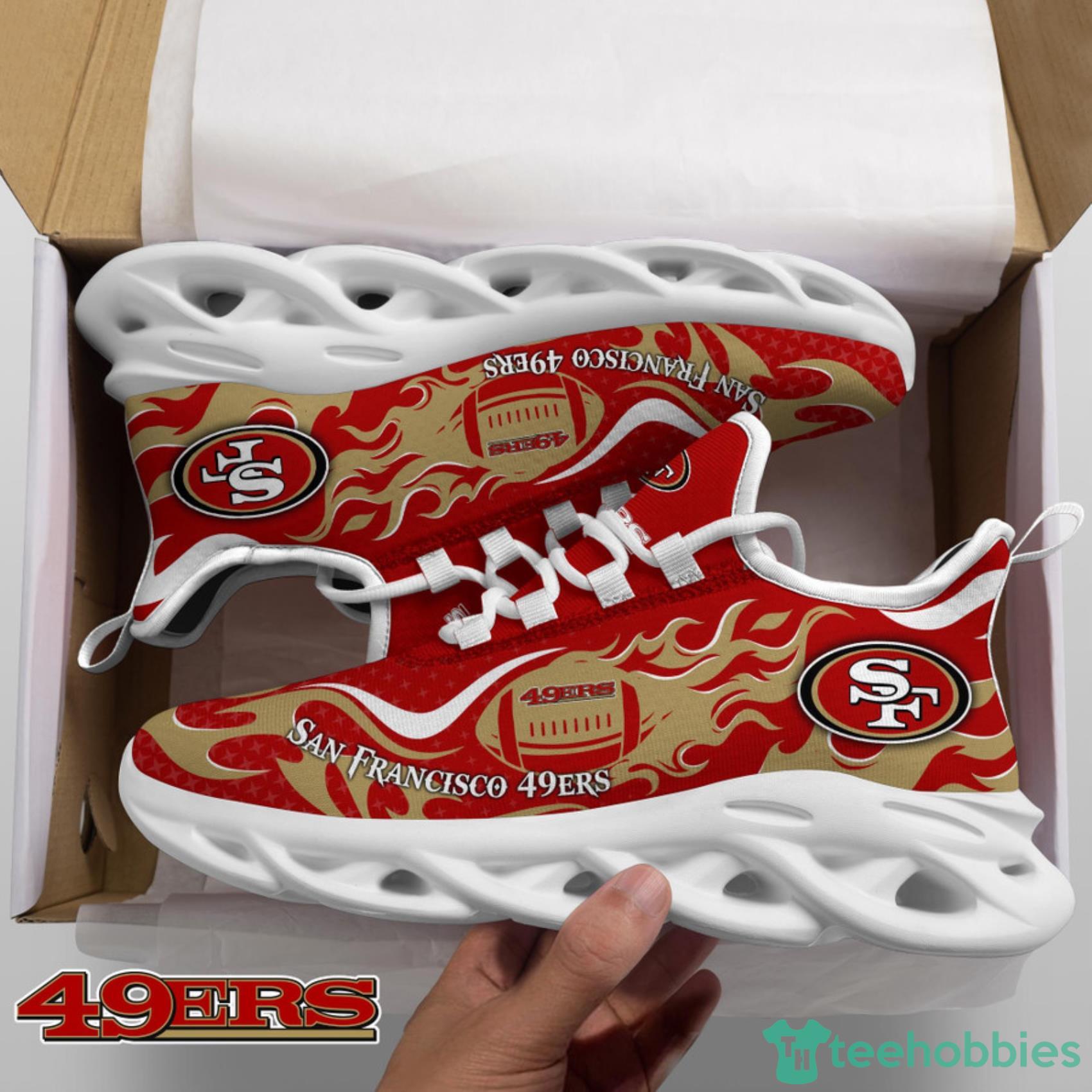 San Francisco 49ers NFL Fire Ball AOP Print Max Soul Shoes Gift For Fans Product Photo 5