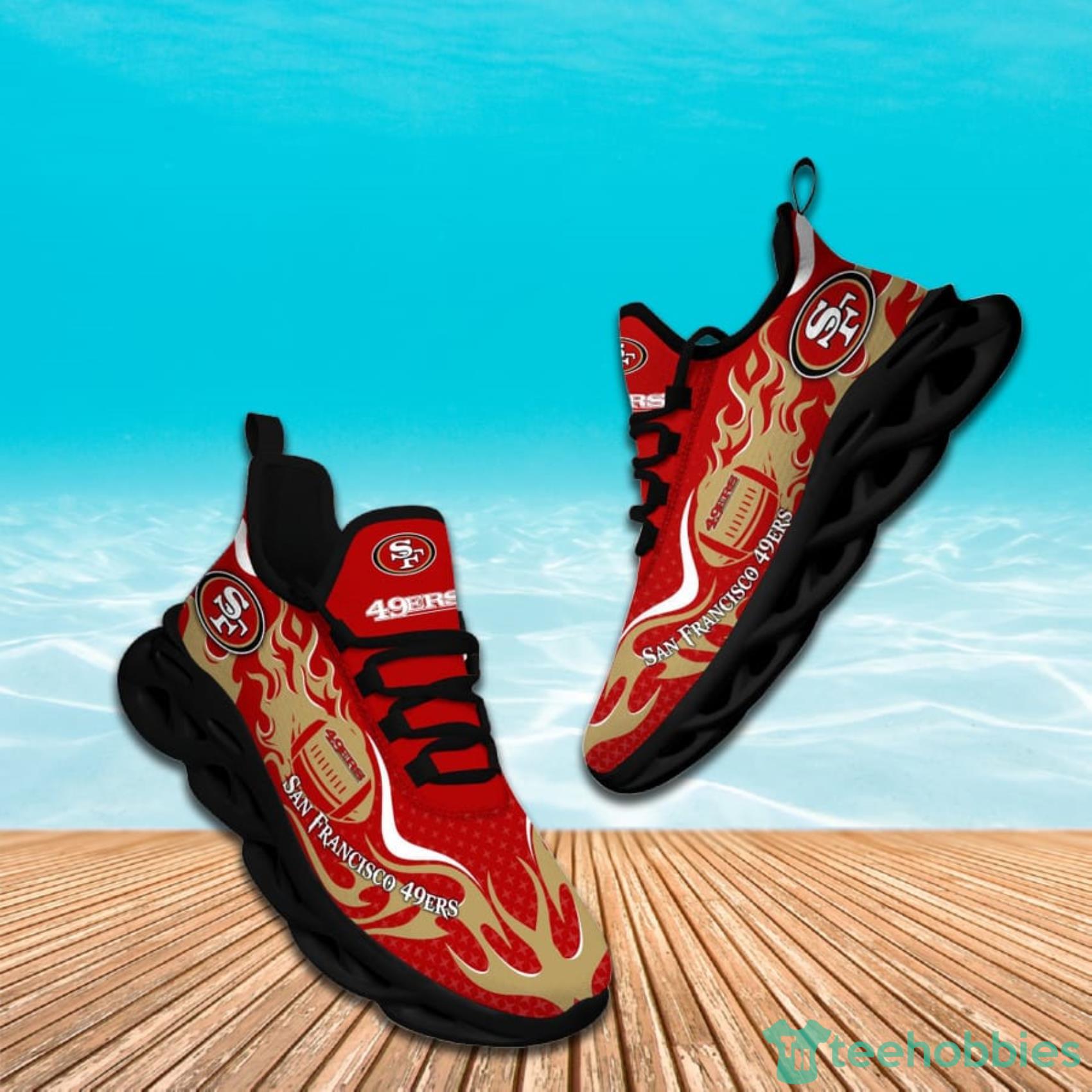 San Francisco 49ers NFL Fire Ball AOP Print Max Soul Shoes Gift For Fans Product Photo 1