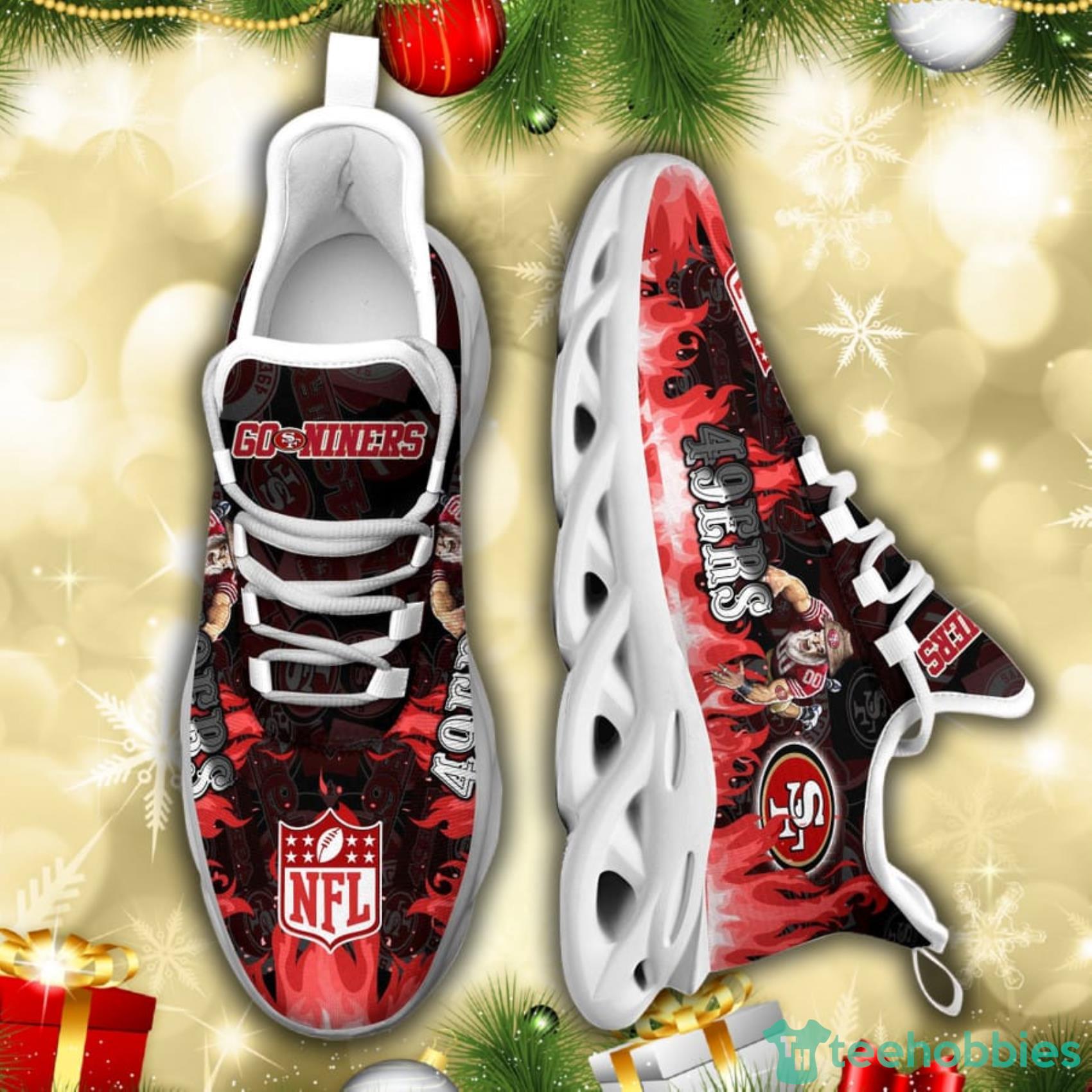 San Francisco 49ers NFL Fire Flame And Mascot Print Max Soul Shoes For Men Women Product Photo 6