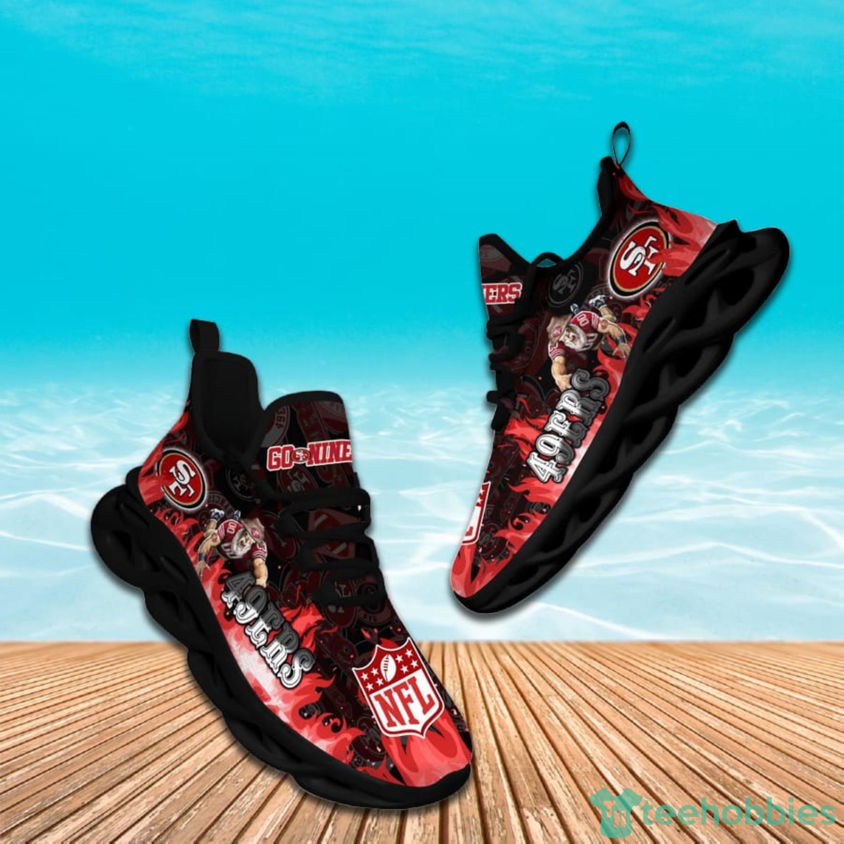 San Francisco 49ers NFL Fire Flame And Mascot Print Max Soul Shoes For Men Women Product Photo 1