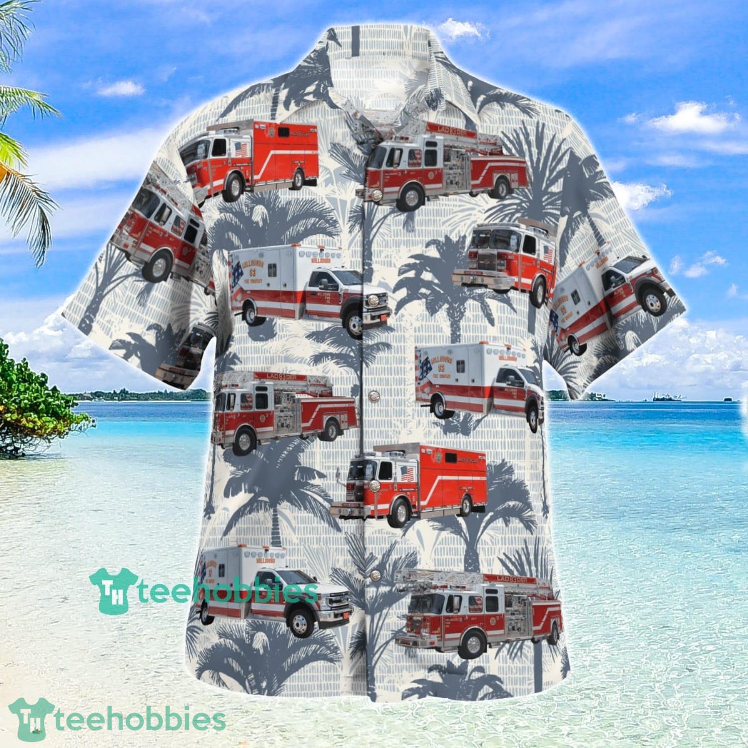 Sussex County Delaware Millsboro Fire Company Aloha Summer Beach Short Sleeve Hawaiian Shirt Product Photo 4 Sussex County Delaware Millsboro Fire Company Aloha Summer Beach Short Sleeve Hawaiian Shirt Product Photo 4