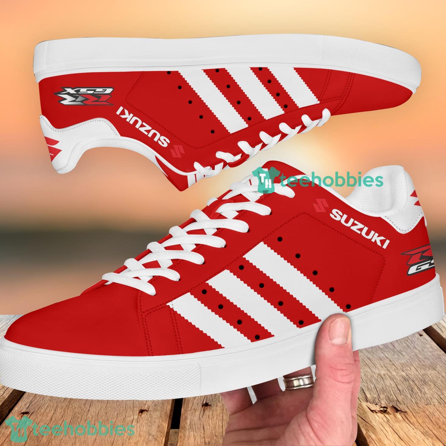 Suzuki Racing Stan Smith Low Top Skate Shoes For Men And Women Ver 4 image Suzuki Racing Stan Smith Low Top Skate Shoes For Men And Women Ver 4 Product Photo 3