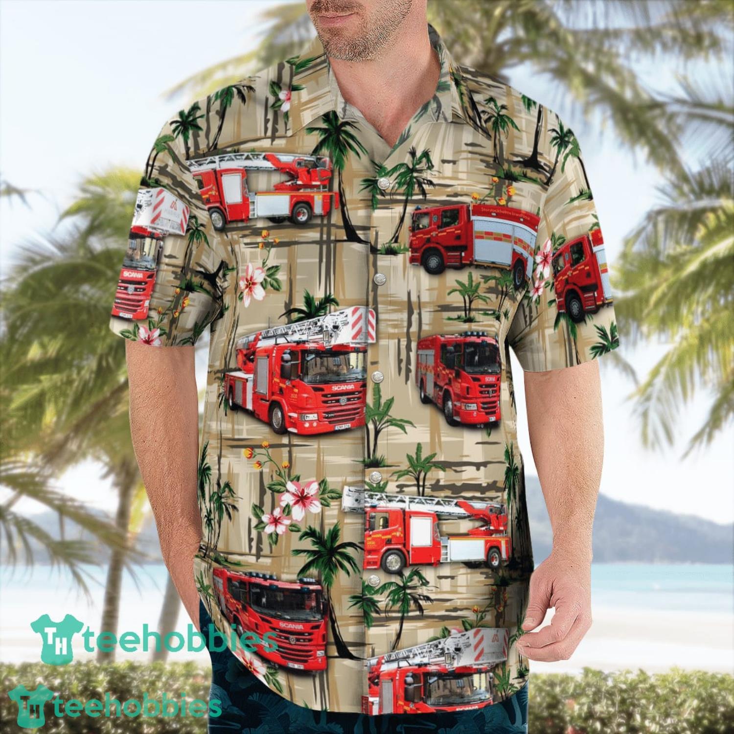 Sweden Storstockholms brandförsvar Summer Beach Aloha Hawaiian Shirt image Sweden Storstockholms brandförsvar Summer Beach Aloha Hawaiian Shirt Product Photo 3