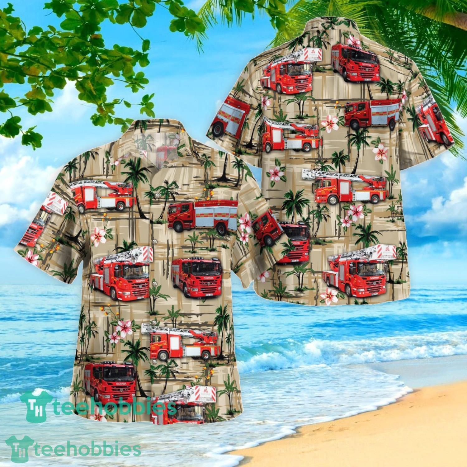 Sweden Storstockholms brandförsvar Summer Beach Aloha Hawaiian Shirt Product Photo 1 Sweden Storstockholms brandförsvar Summer Beach Aloha Hawaiian Shirt Product Photo 1