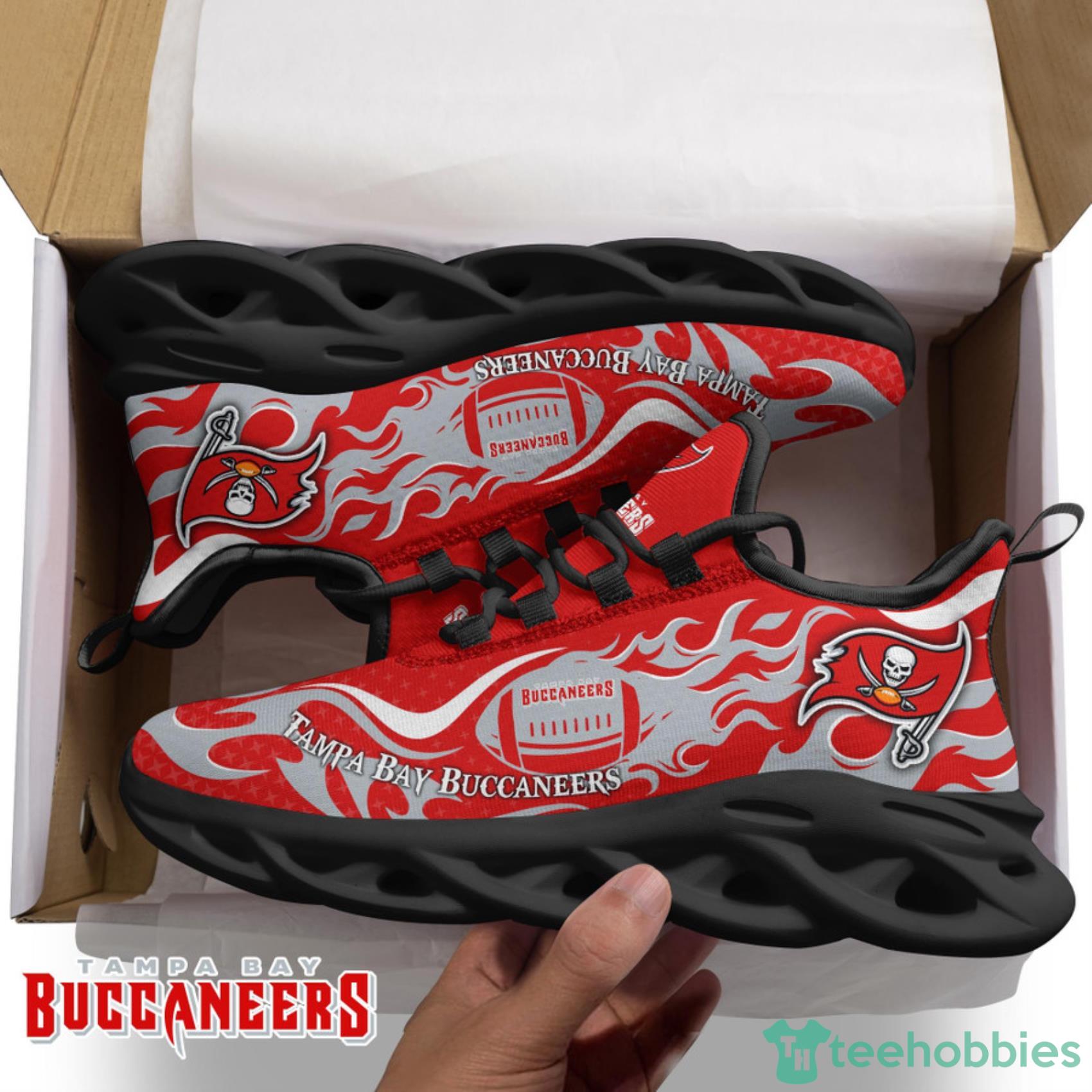 Tampa Bay Buccaneers NFL Fire Ball AOP Print Max Soul Shoes Gift For Fans Product Photo 2