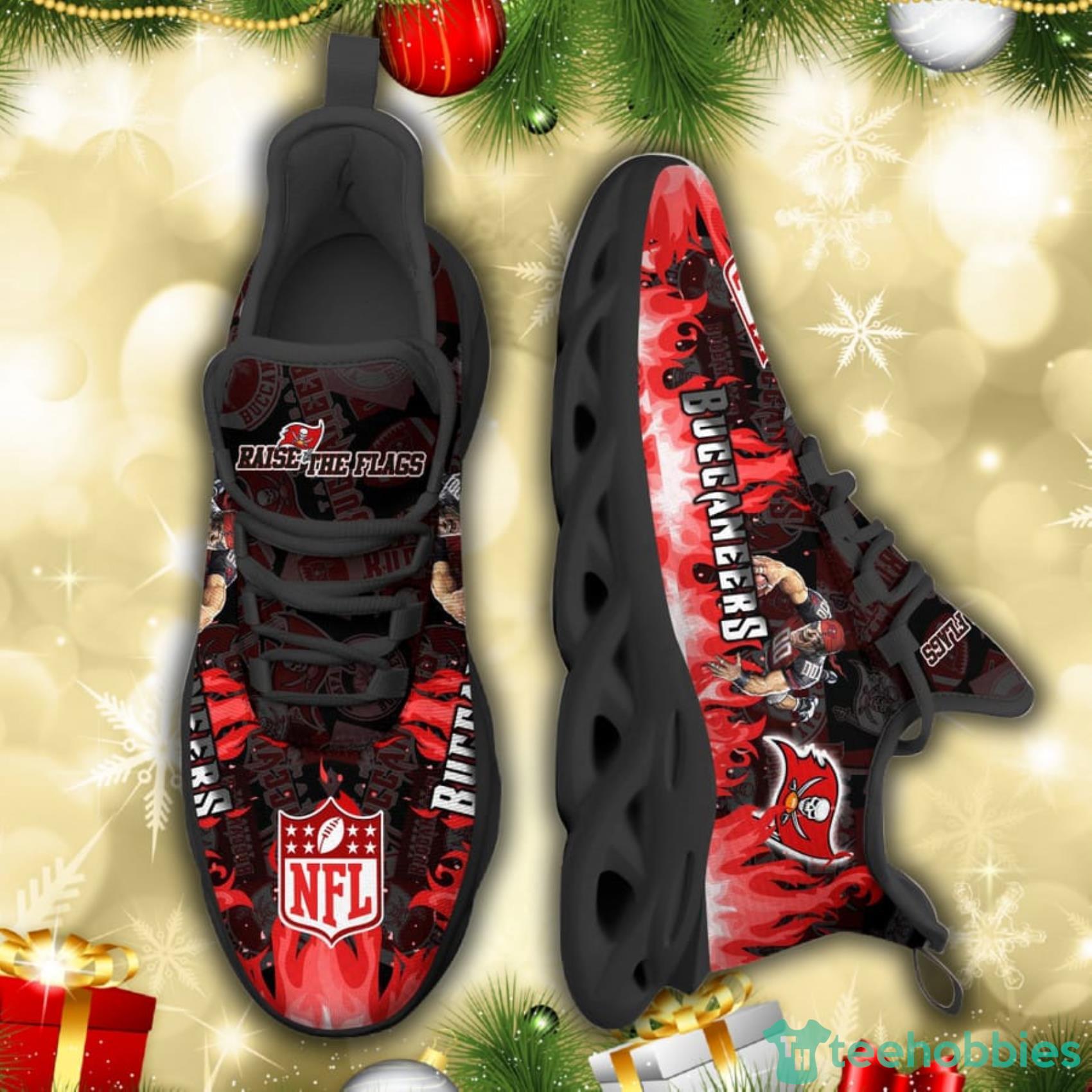 Tampa Bay Buccaneers NFL Fire Flame And Mascot Print Max Soul Shoes For Men Women Product Photo 3