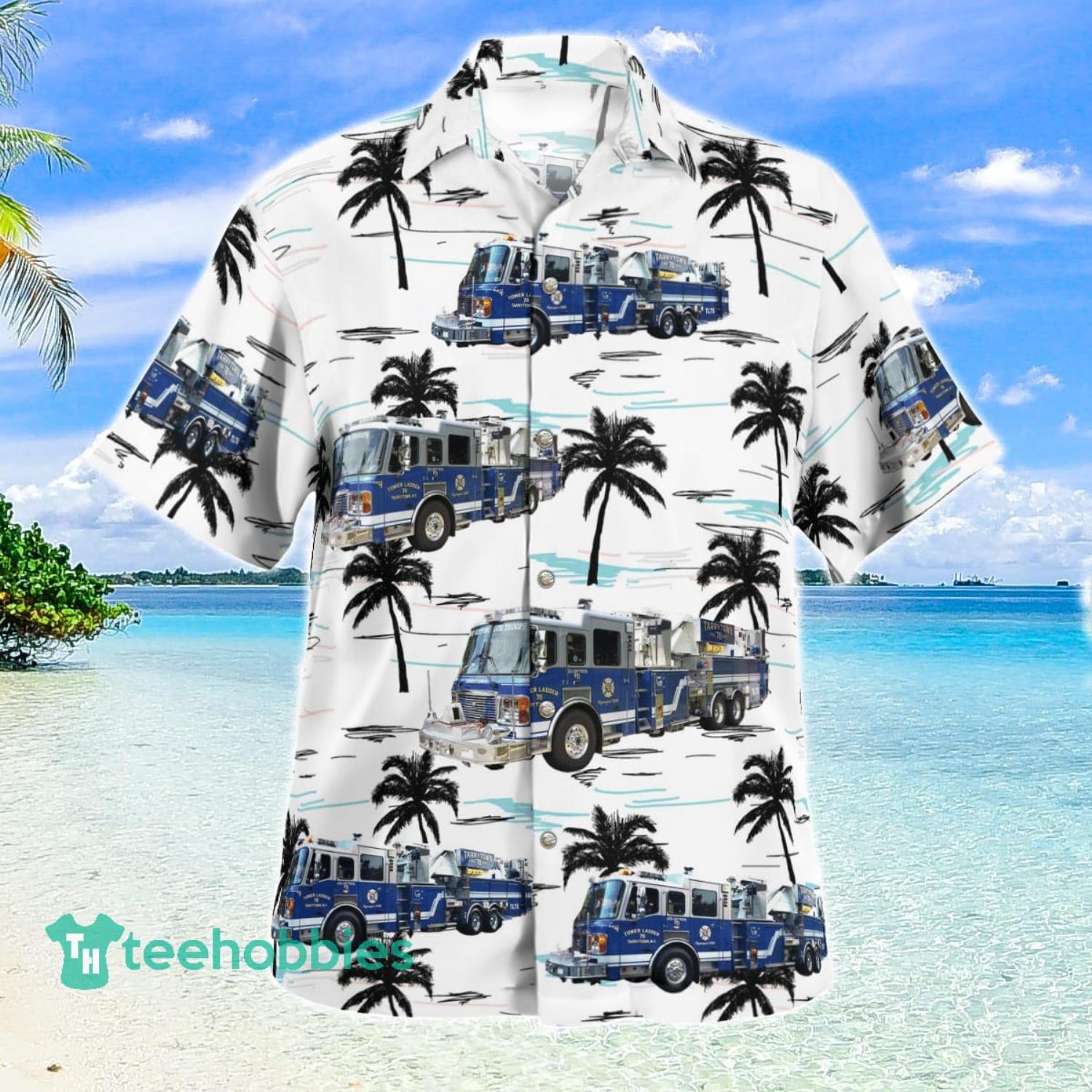 Tarrytown Fire Department Summer Beach Aloha Hawaiian Shirt Product Photo 2 Tarrytown Fire Department Summer Beach Aloha Hawaiian Shirt Product Photo 2