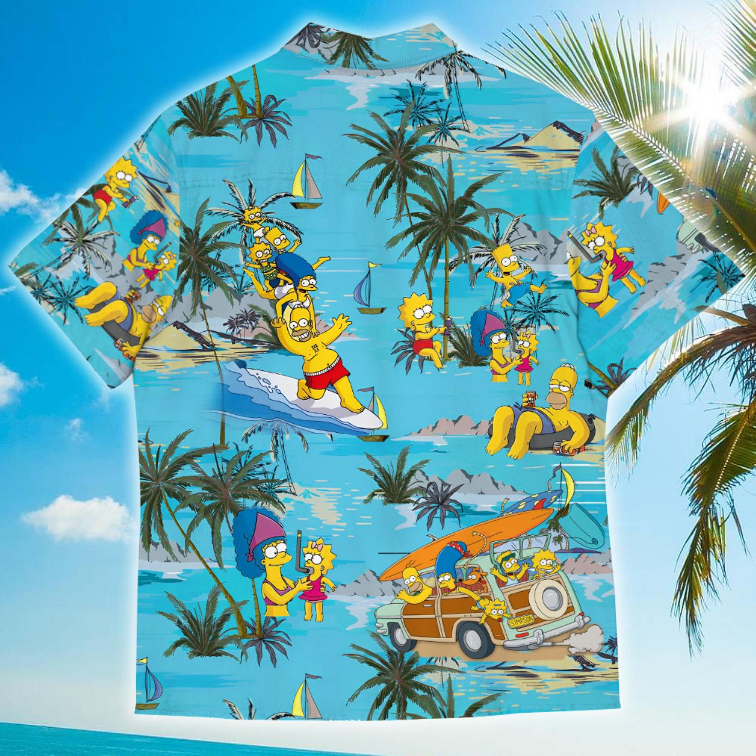 The Simpsons Family Coconut Hawaiian Shirt Product Photo 1 The Simpsons Family Coconut Hawaiian Shirt Product Photo 1