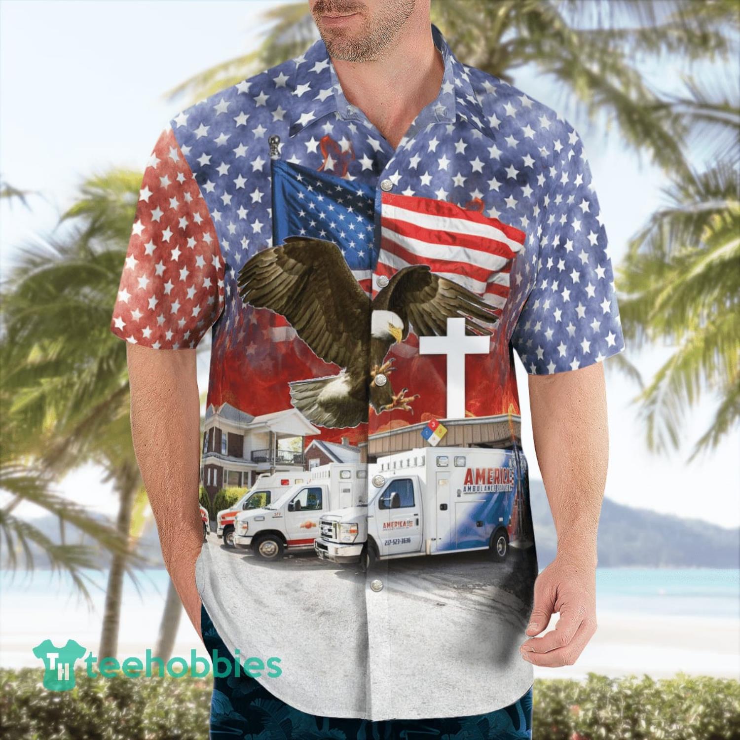 US Flag Springfield Illinois America Ambulance Hawaiian Shirt Best Gift For Summer Vacation Product Photo 3 US Flag Springfield Illinois America Ambulance Hawaiian Shirt Best Gift For Summer Vacation Product Photo 3