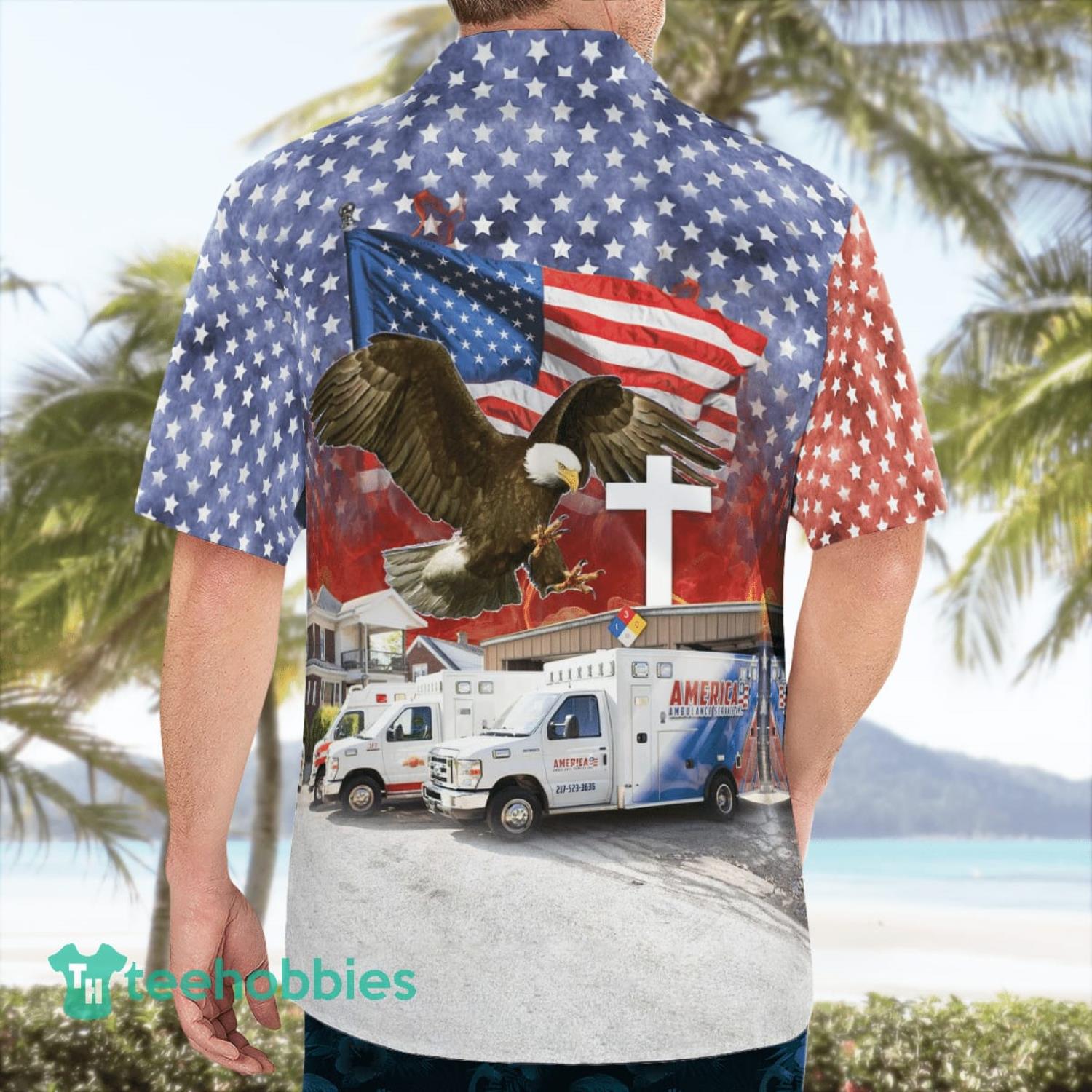 US Flag Springfield Illinois America Ambulance Hawaiian Shirt Best Gift For Summer Vacation Product Photo 4 US Flag Springfield Illinois America Ambulance Hawaiian Shirt Best Gift For Summer Vacation Product Photo 4