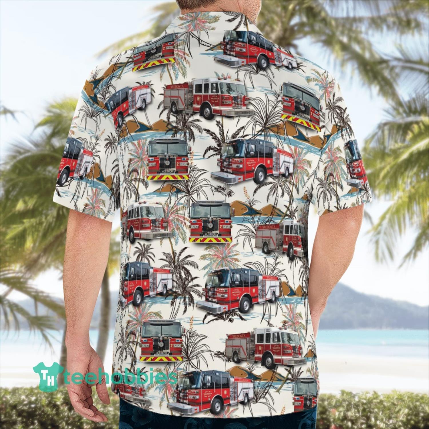 Valdosta Fire Department Short Sleeve Aloha Summer Gift Hawaiian Shirt image Valdosta Fire Department Short Sleeve Aloha Summer Gift Hawaiian Shirt Product Photo 2