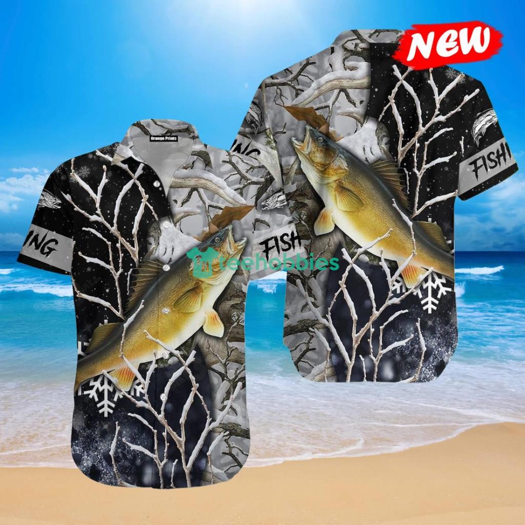Walleye Ice Fishing Gear For Summer Hawaiian Shirt - Walleye Ice Fishing Gear For Summer Hawaiian Shirt